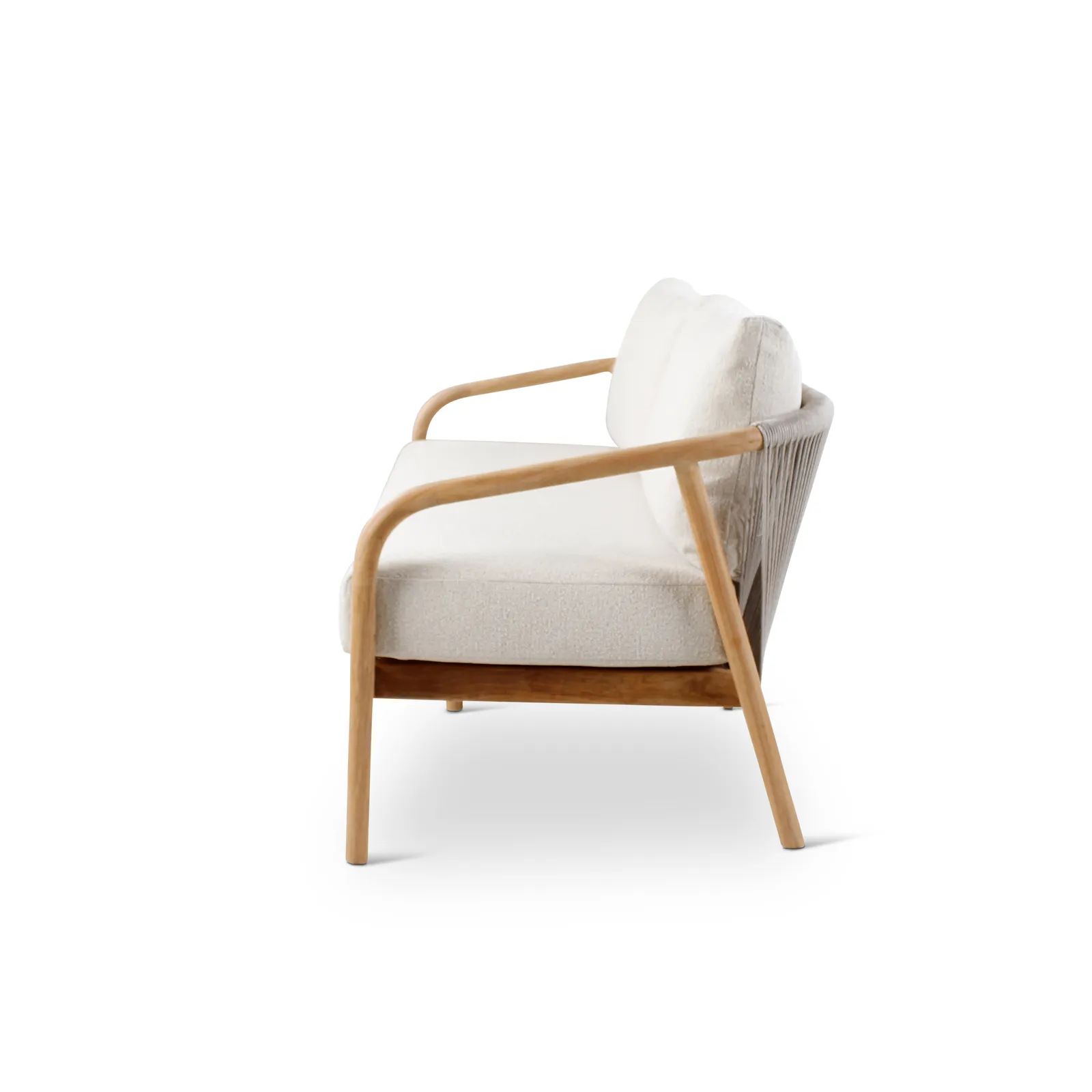 2,5-Sitzer-Gartenbank Boras aus Teakholz mit tonfarbenen Kissen aus Outdoor-Stoff, 190x84x72 cm - Image 4