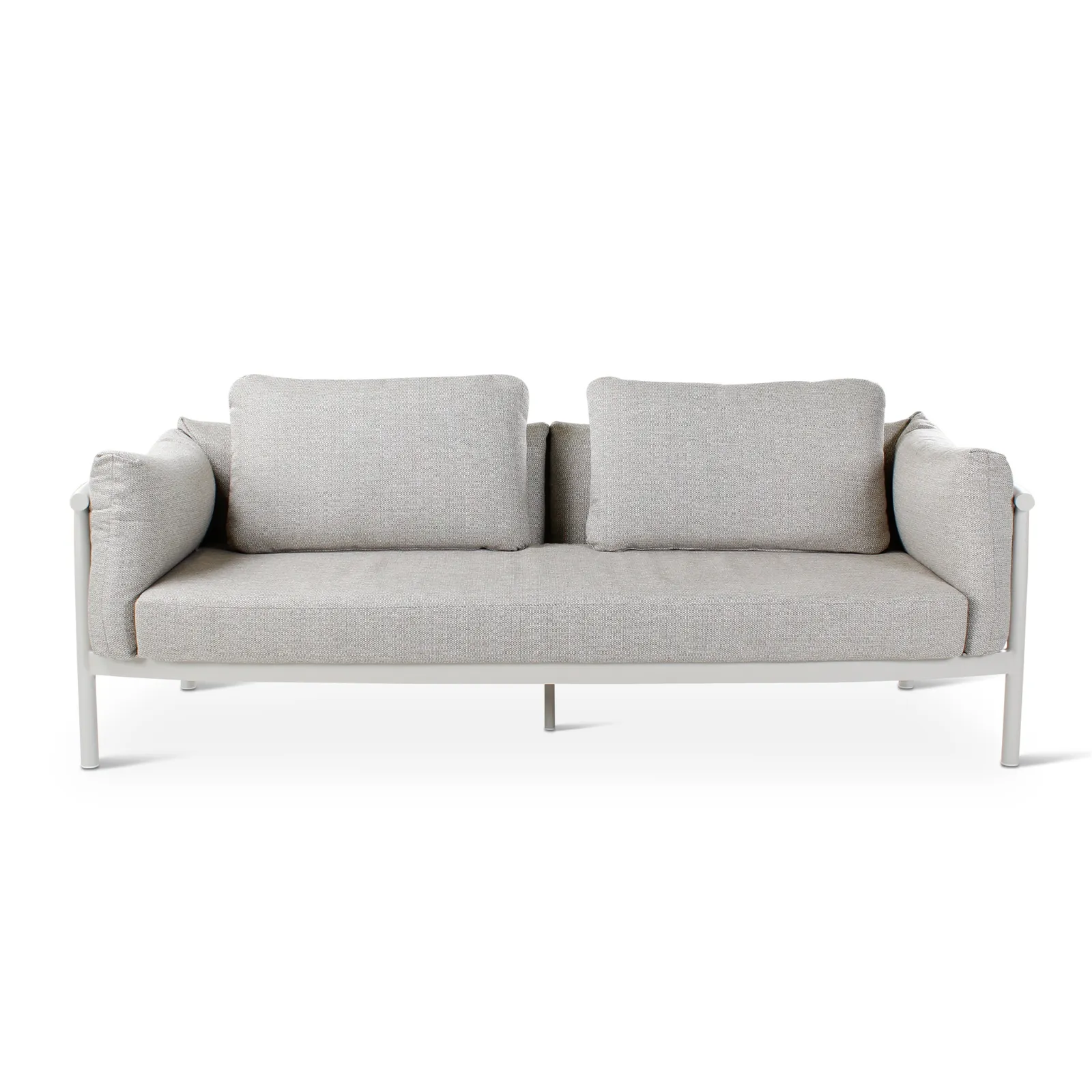 2,5-Sitzer Gartensofa Liv aus Aluminium mit dünenfarbenen Kissen, 211x86x84 cm