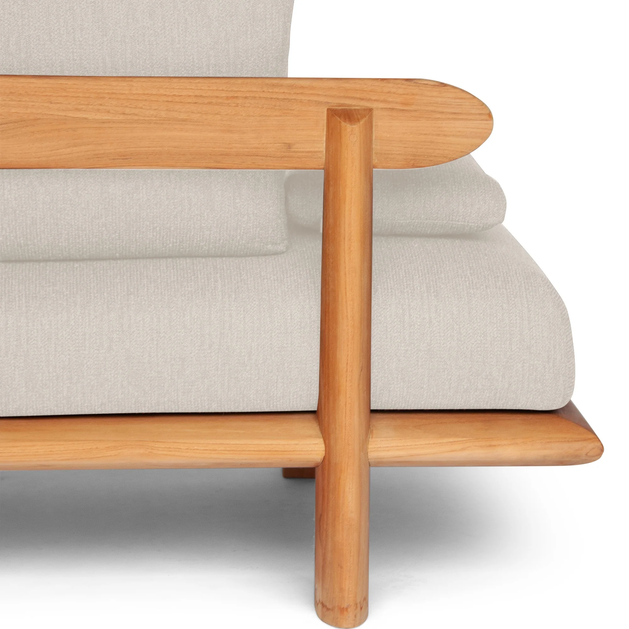 2-Sitzer Garten Sofa Lounge Livorno aus Teakholz, 218x92×72 cm - Image 9