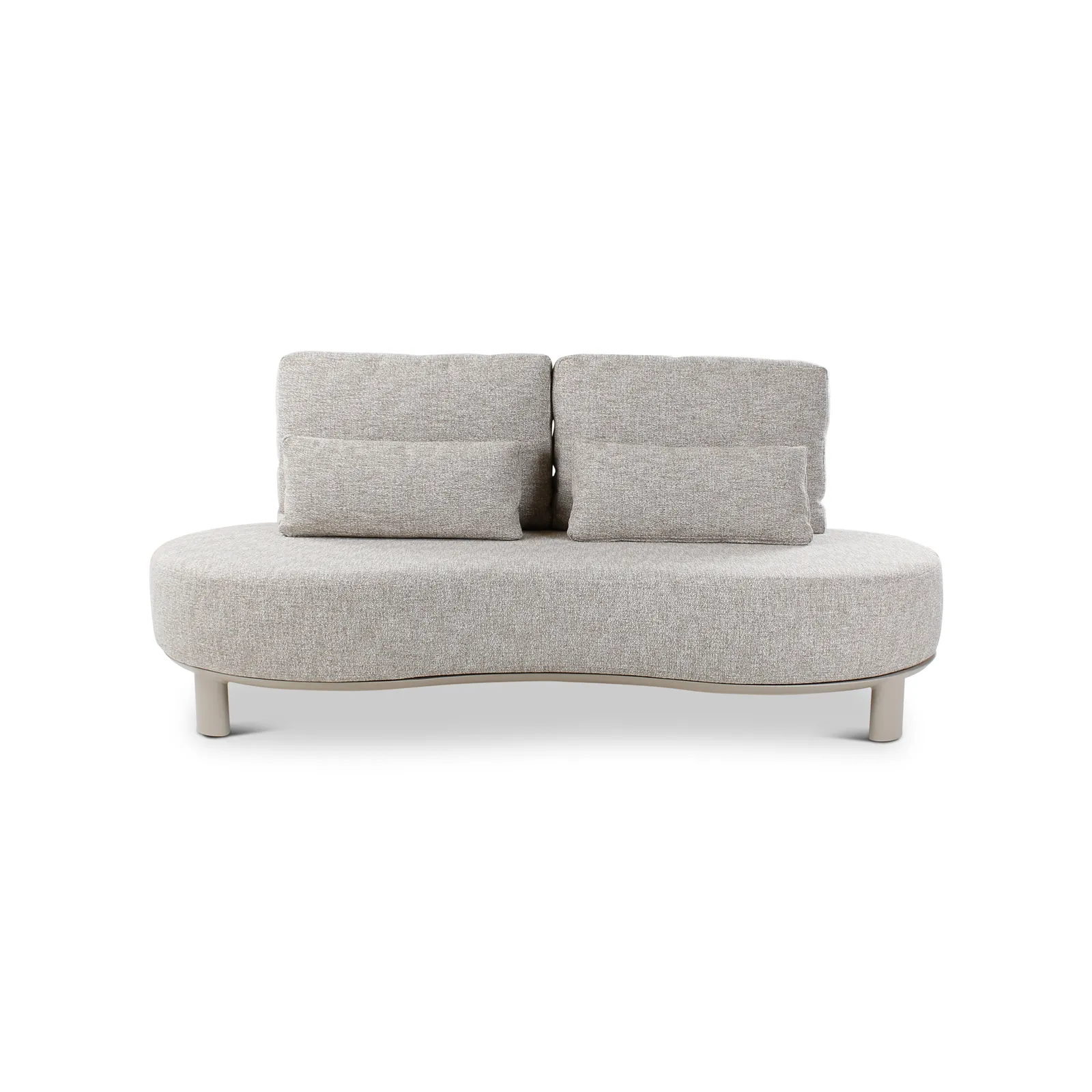 2-Sitzer-Gartensofa Nimbo aus Aluminium mit steinfarbenen Kissen aus Outdoor-Stoff, 190x93x68 cm - Image 2