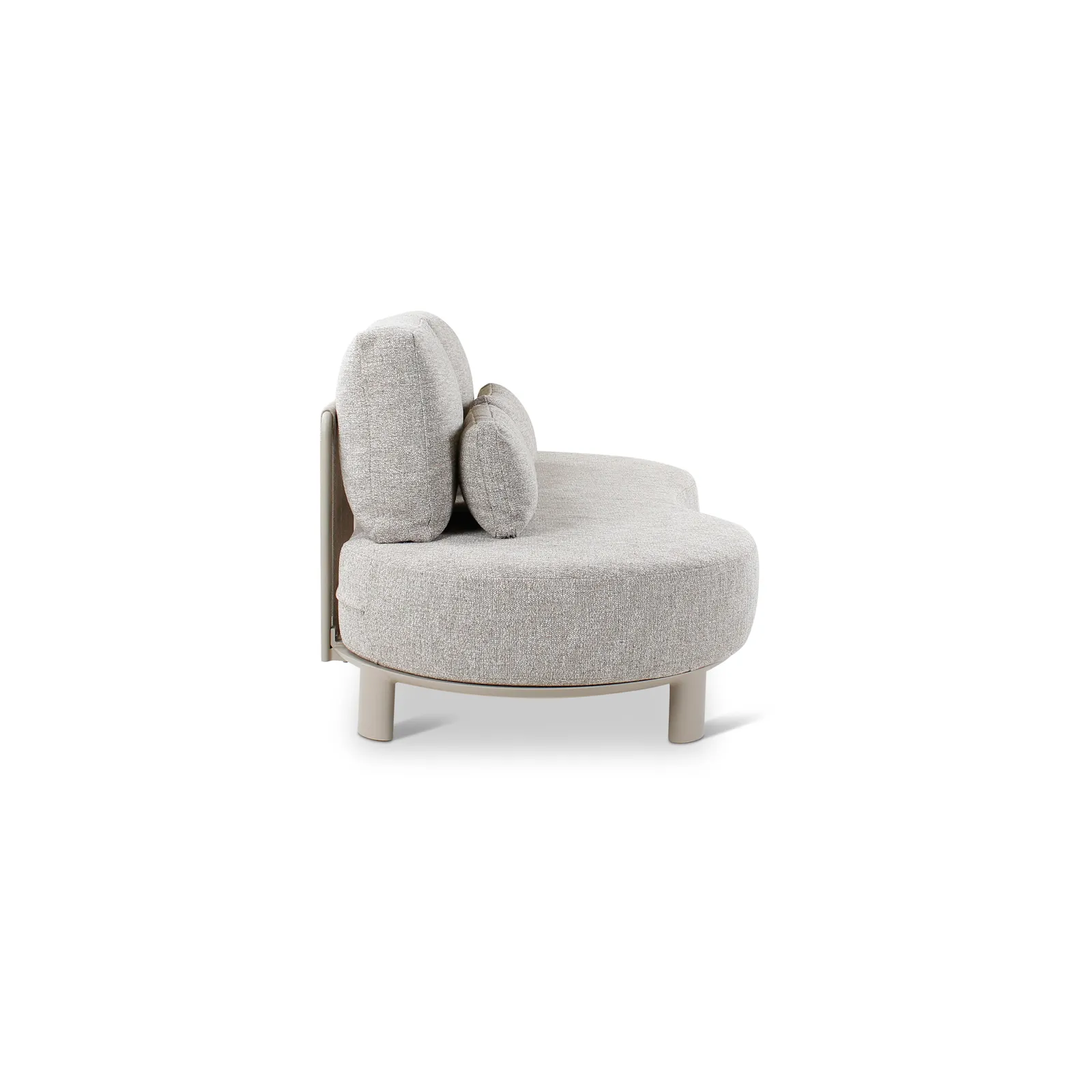 2-Sitzer-Gartensofa Nimbo aus Aluminium mit steinfarbenen Kissen aus Outdoor-Stoff, 190x93x68 cm - Image 3