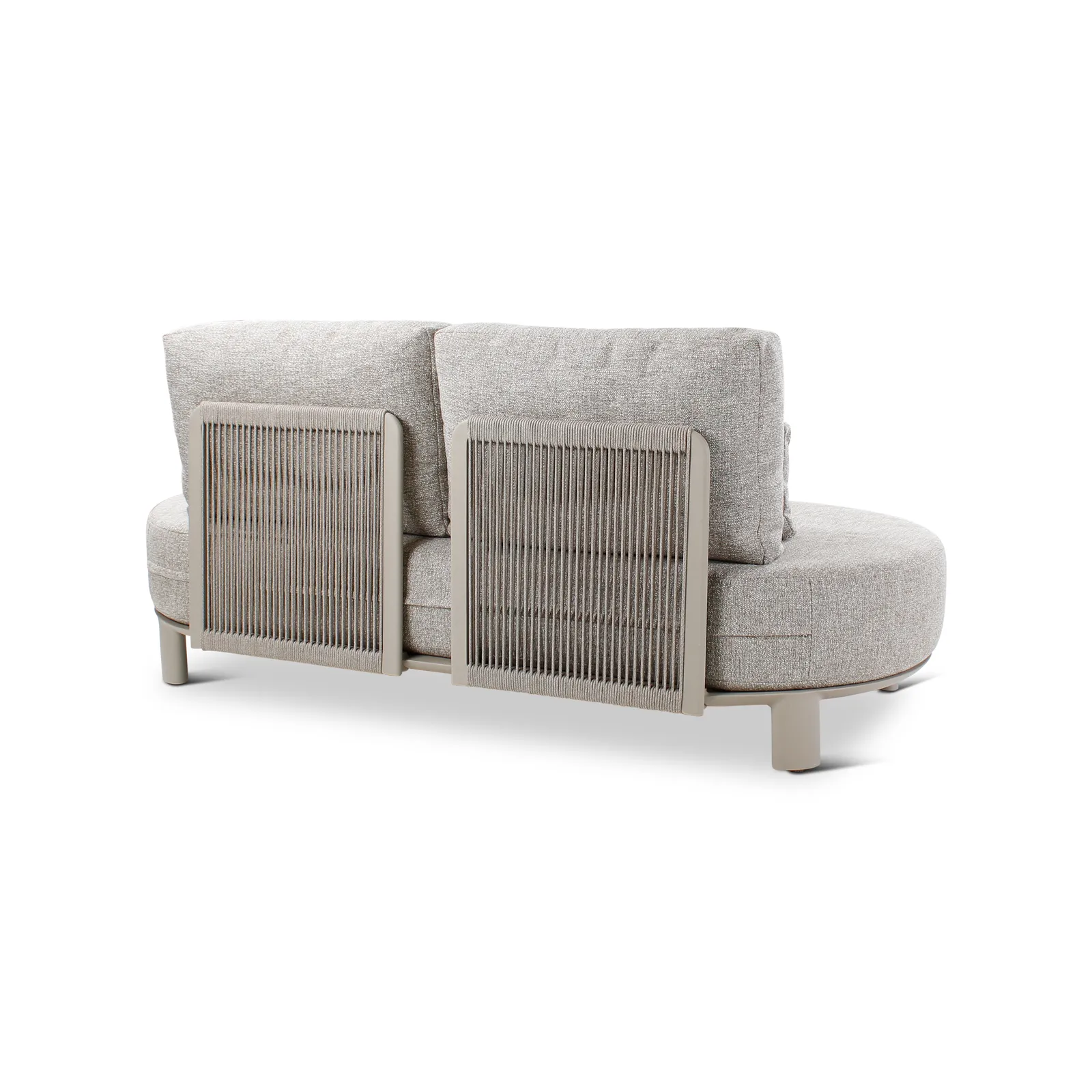 2-Sitzer-Gartensofa Nimbo aus Aluminium mit steinfarbenen Kissen aus Outdoor-Stoff, 190x93x68 cm - Image 4