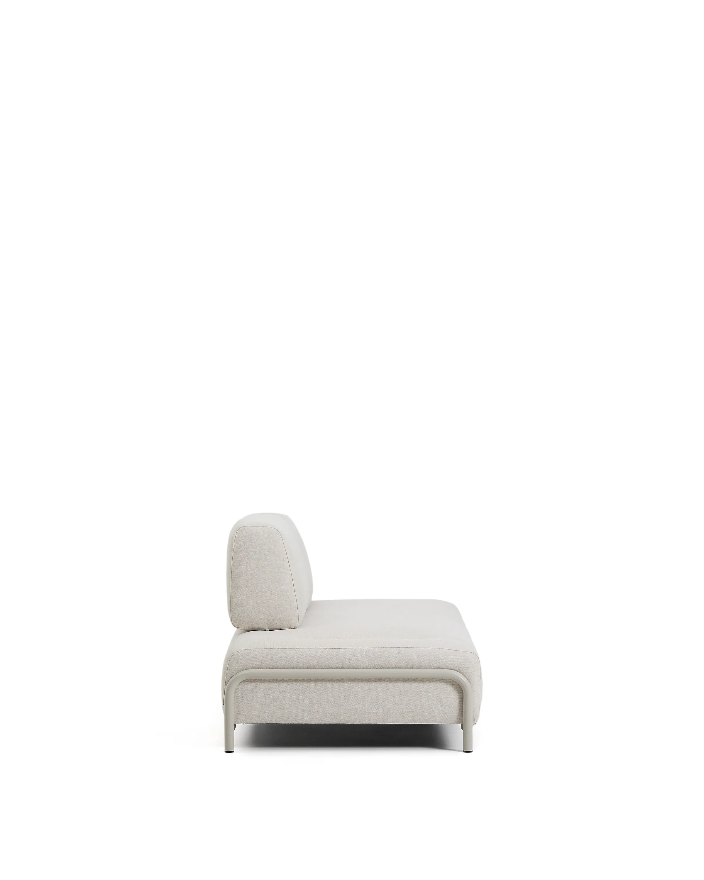2-Sitzer-Modul Compo aus Chenille in Ecru mit beigem Metallgestell 200 cm FSC Mix Credit - Image 5