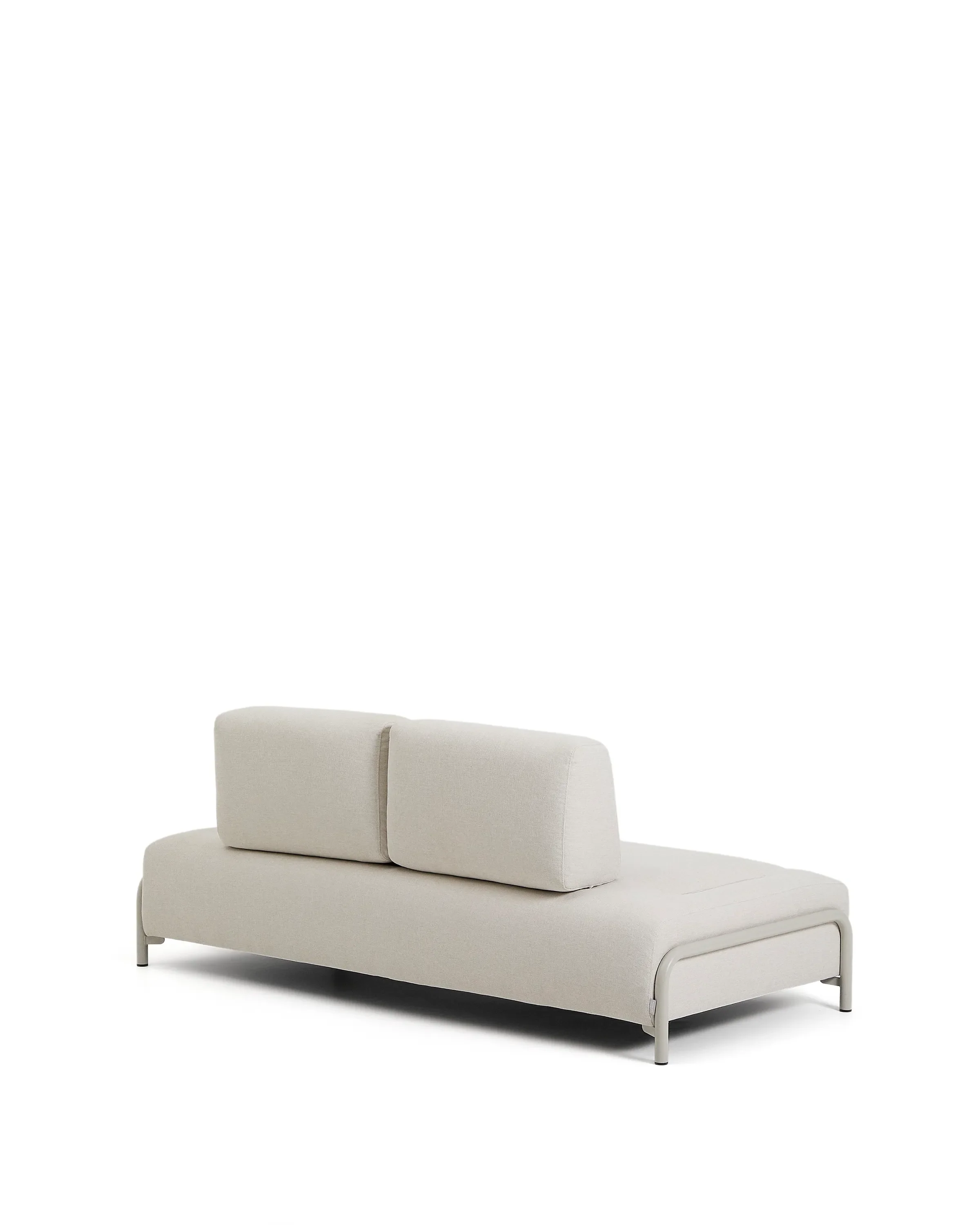 2-Sitzer-Modul Compo aus Chenille in Ecru mit beigem Metallgestell 200 cm FSC Mix Credit - Image 6