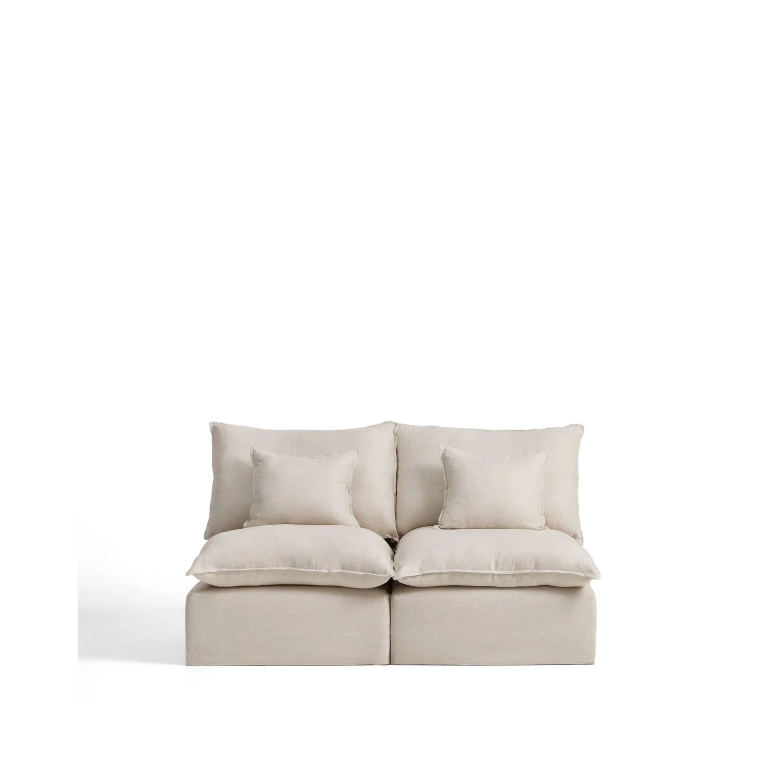 2-Sitzer-Modularsofa Anarela mit abnehmbarem Bezug aus Leinen und Viskose, 180 cm, FSC Mix Credit