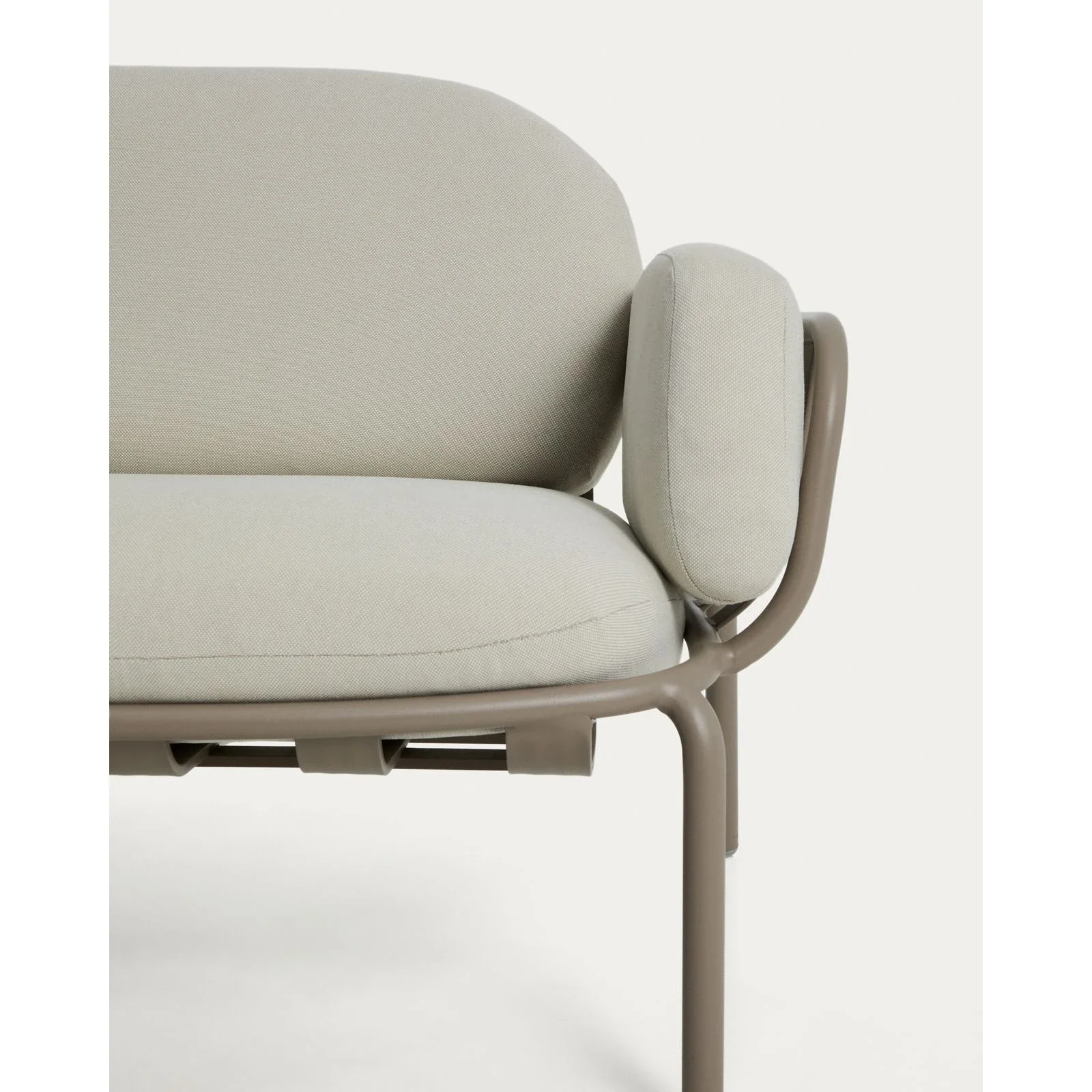 2-Sitzer-Outdoor-Sofa Joncols aus Aluminium mit taupefarbener Lackierung, 164 cm - Image 5