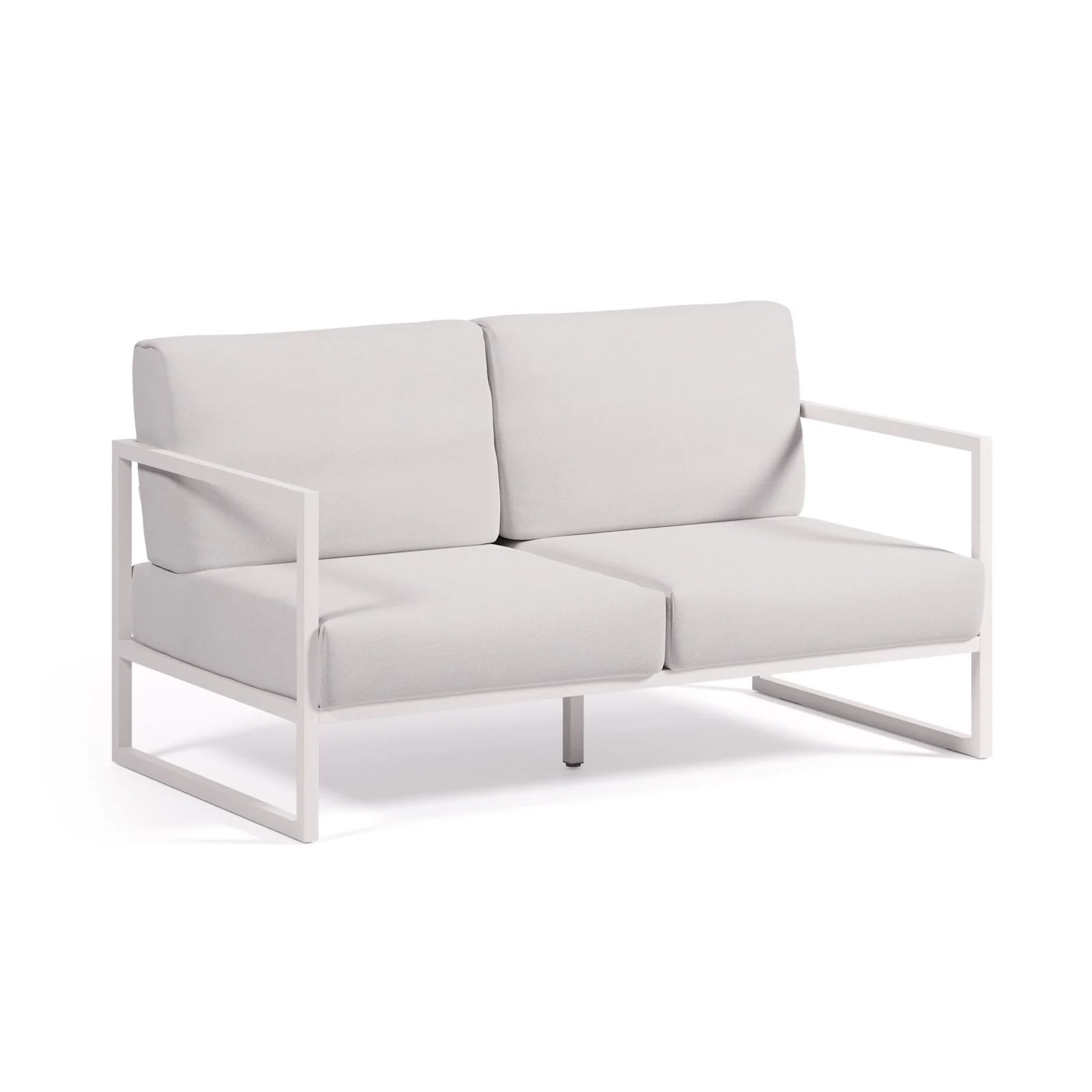 2-Sitzer-Sofa Comova 100% outdoor weiß und Aluminium weiß 150 cm