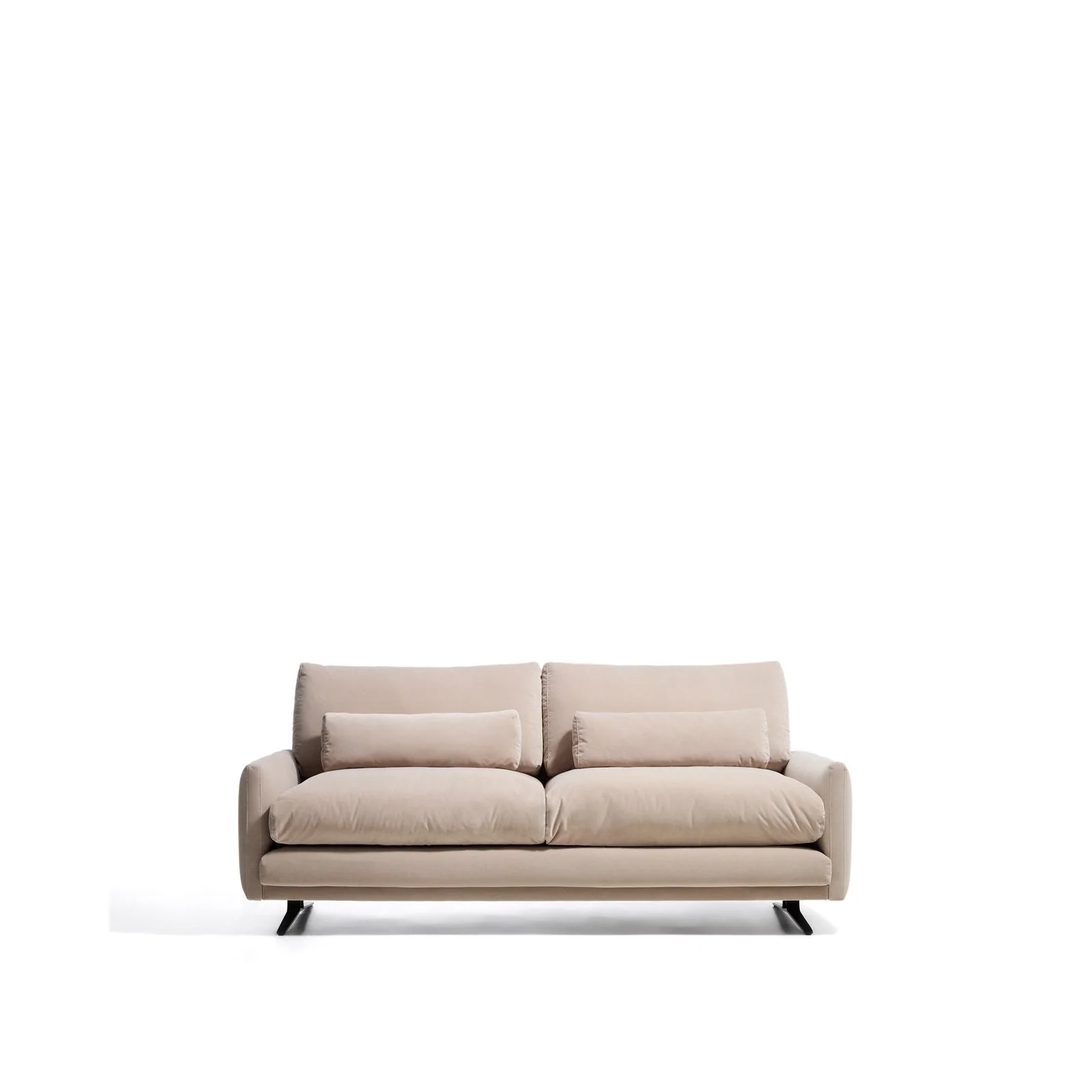 2-Sitzer-Sofa Veliro, schwer entflammbar, mit Samt und Stahlbeinen mit schwarzem Finish, 210 cm, FSC Mix Credit - Image 11
