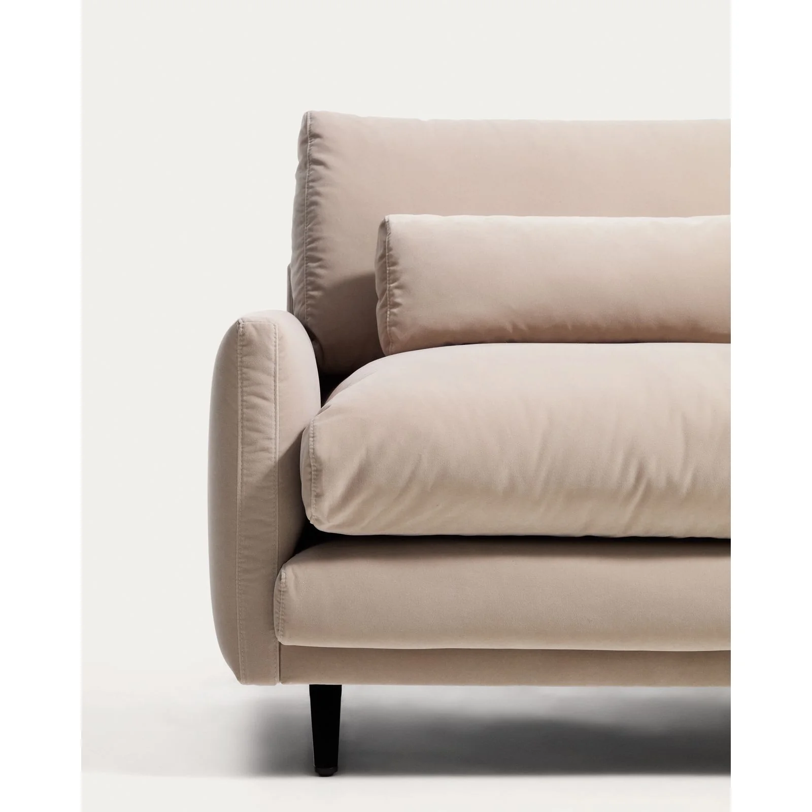 2-Sitzer-Sofa Veliro, schwer entflammbar, mit Samt und Stahlbeinen mit schwarzem Finish, 210 cm, FSC Mix Credit - Image 18