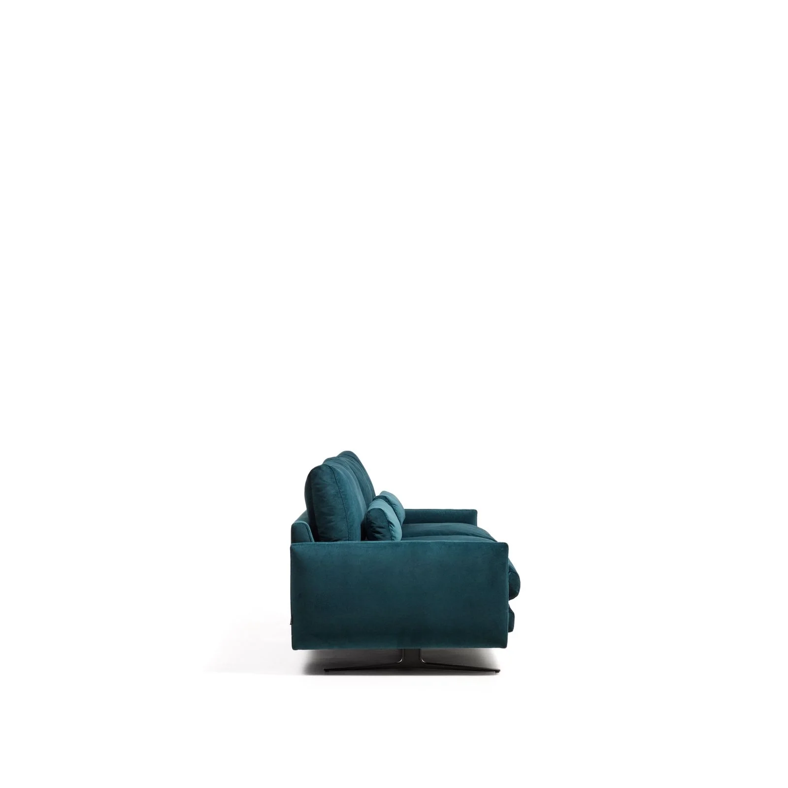 2-Sitzer-Sofa Veliro, schwer entflammbar, mit Samt und Stahlbeinen mit schwarzem Finish, 210 cm, FSC Mix Credit - Image 5