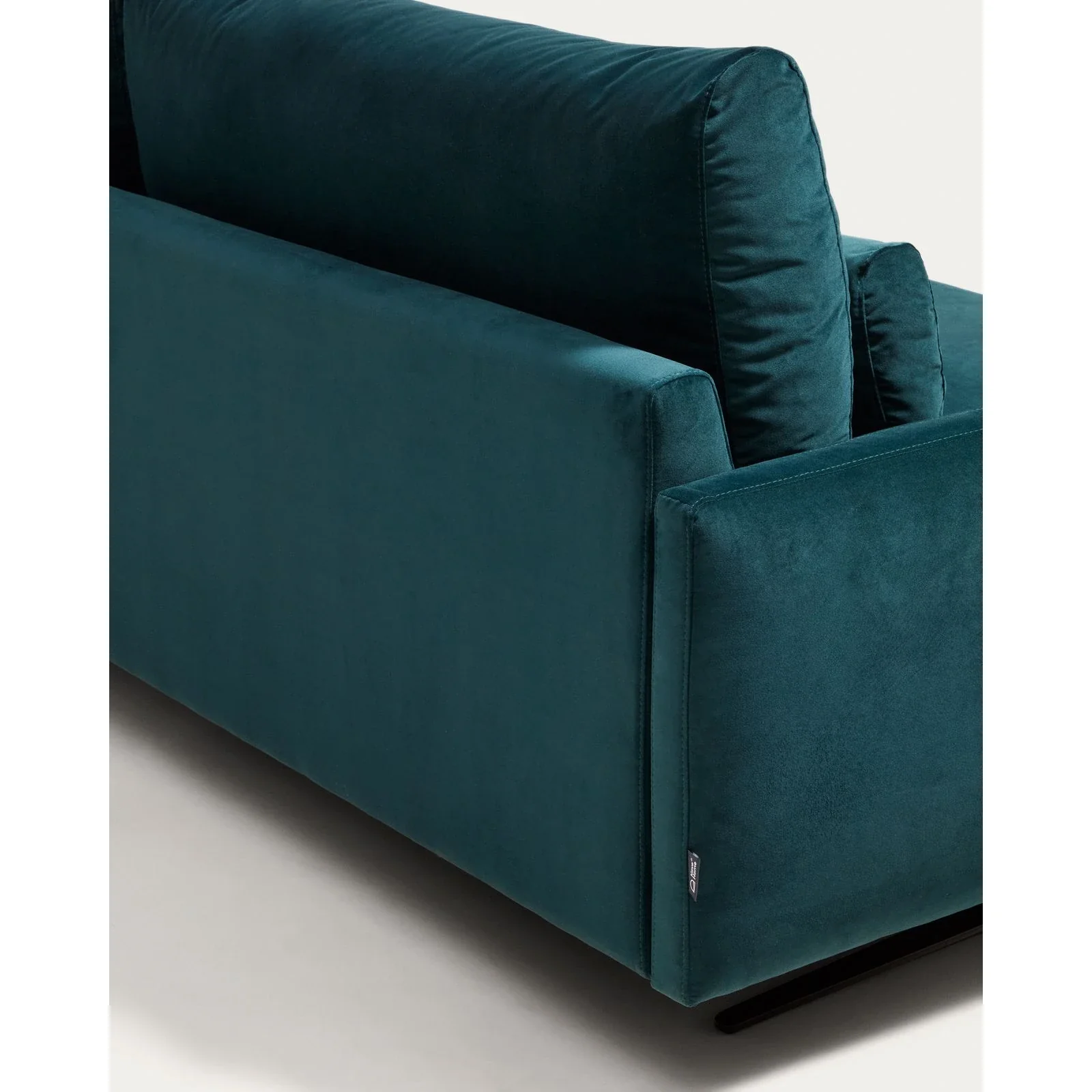 2-Sitzer-Sofa Veliro, schwer entflammbar, mit Samt und Stahlbeinen mit schwarzem Finish, 210 cm, FSC Mix Credit - Image 9