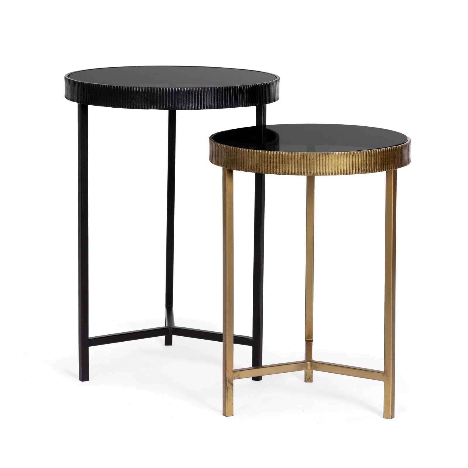2er Set Beistelltisch Rund Hoch Yamir - Image 6