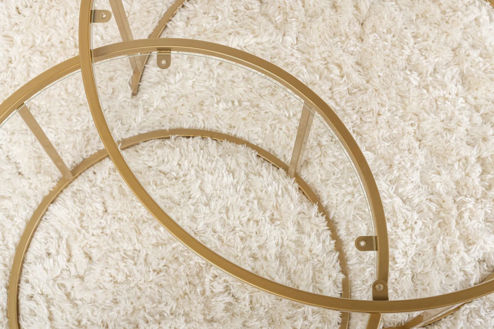 2er-Set Couchtisch Aurum aus gehärtetem Glas und Metall 80Ø - Image 27