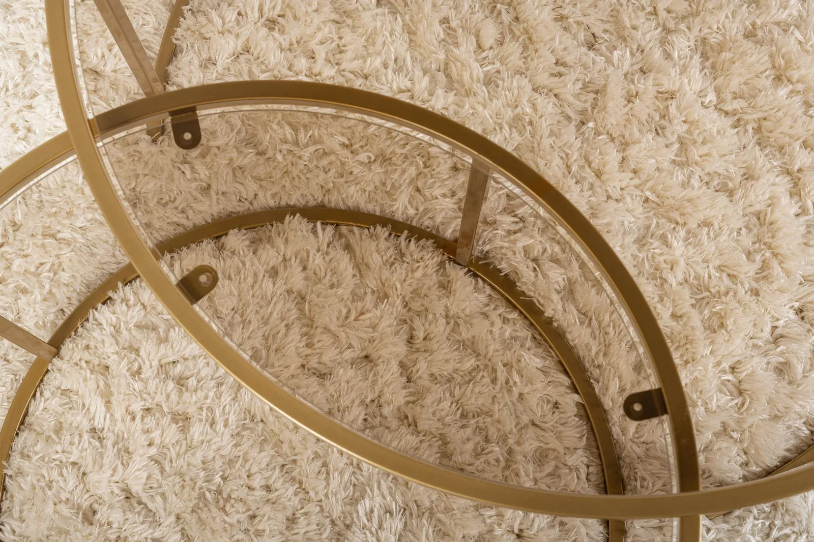 2er-Set Couchtisch Aurum aus gehärtetem Glas und Metall 80Ø - Image 6