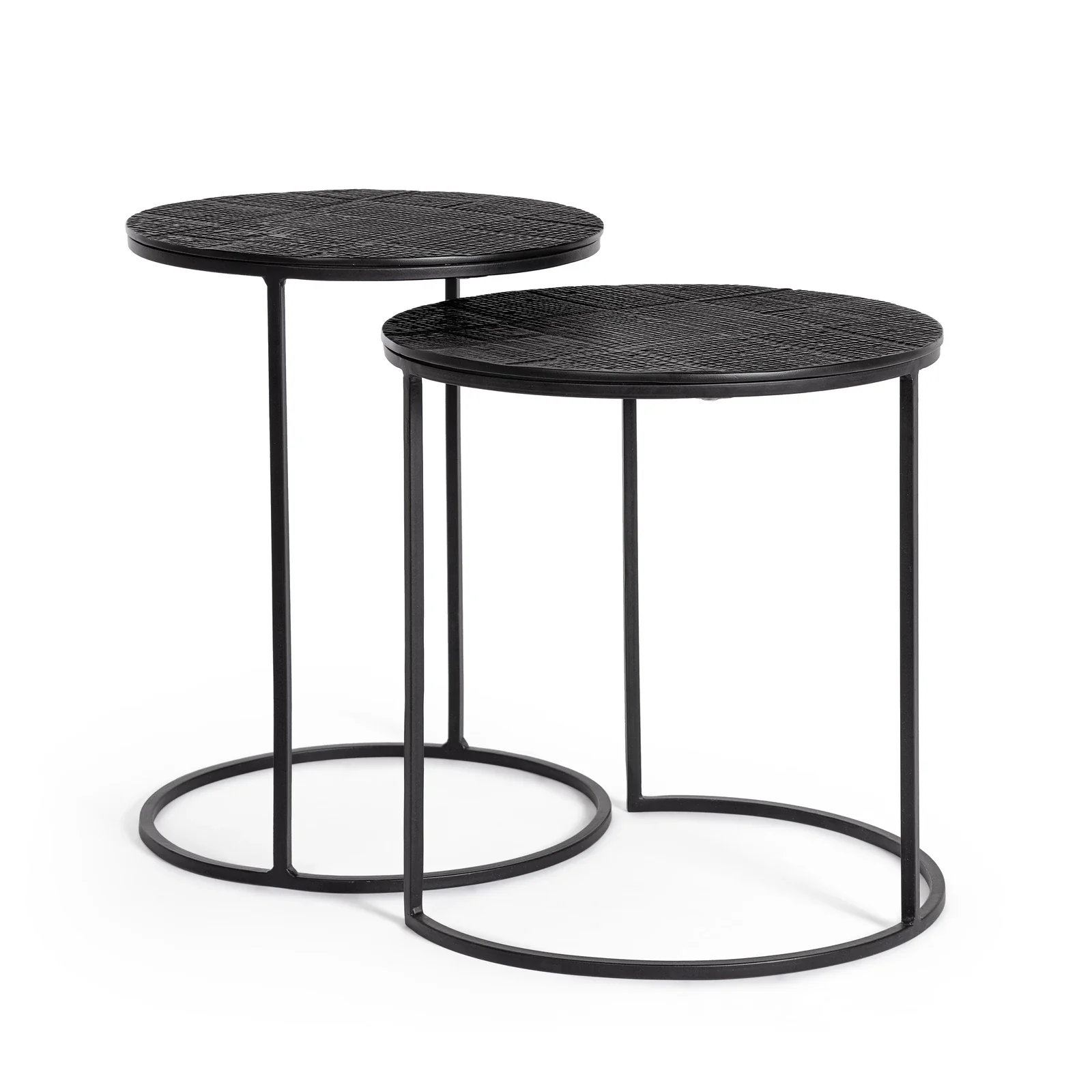 2er Set Couchtisch rund Aziza