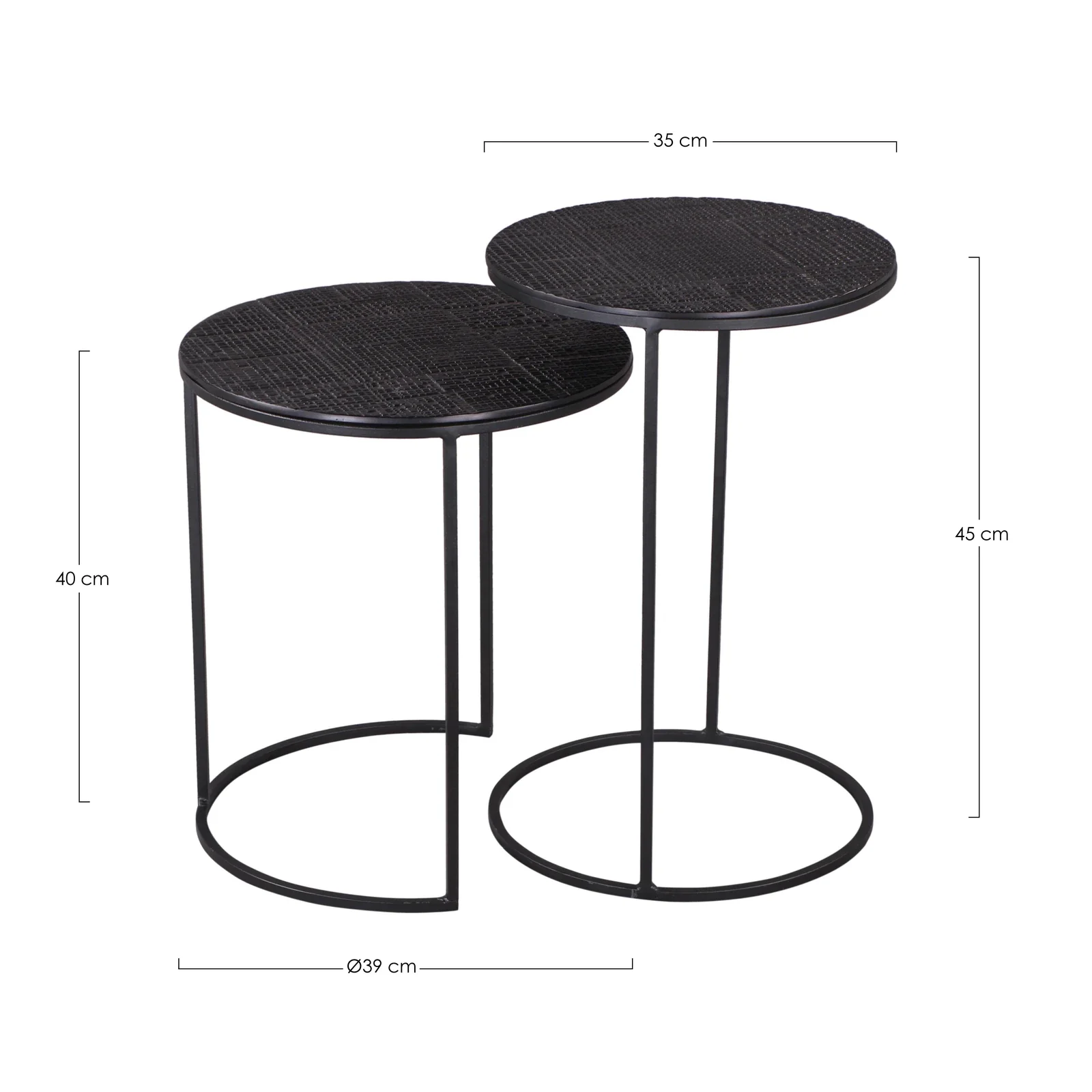 2er Set Couchtisch rund Aziza - Image 4