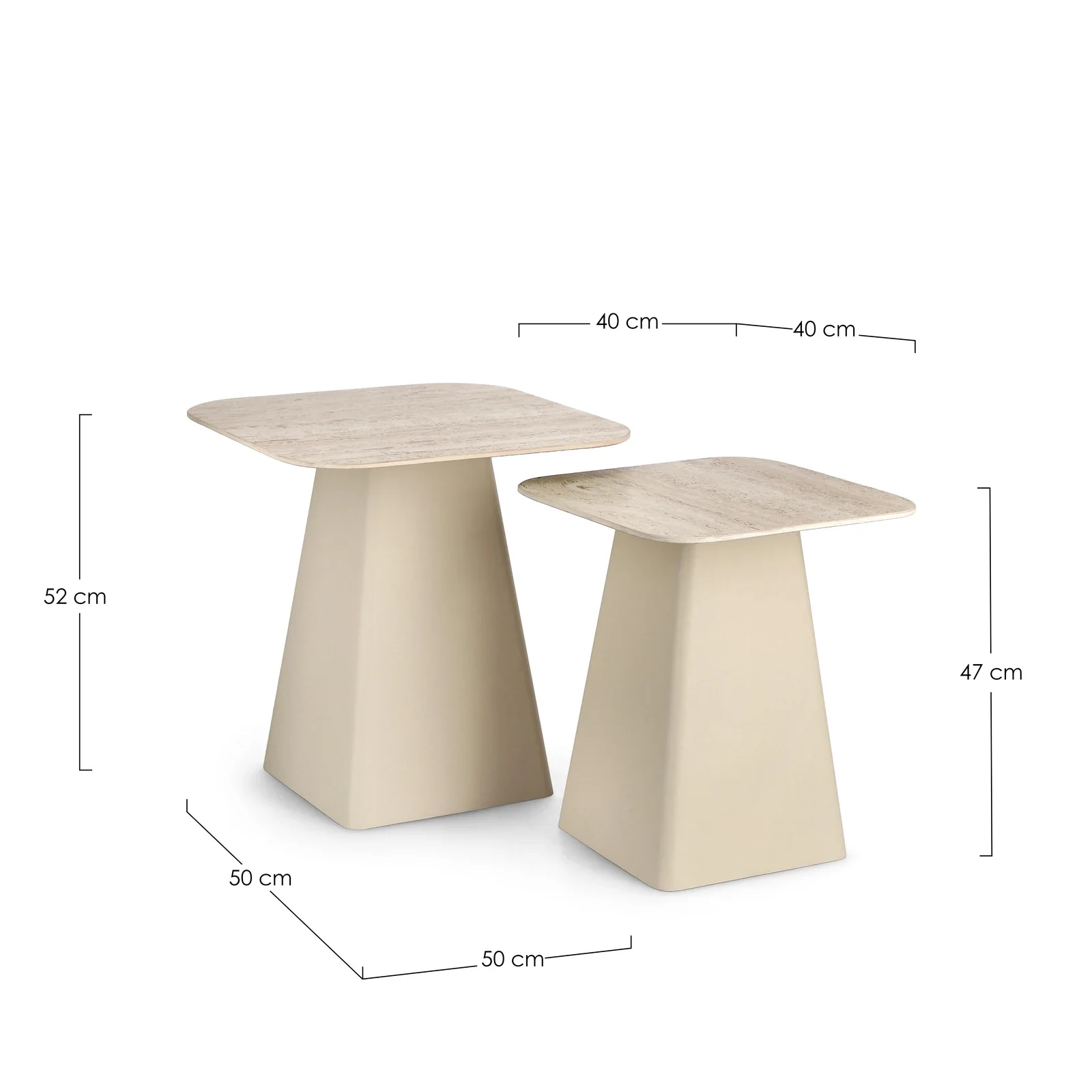 2er Set Couchtisch Hardy quadratisch - Image 3