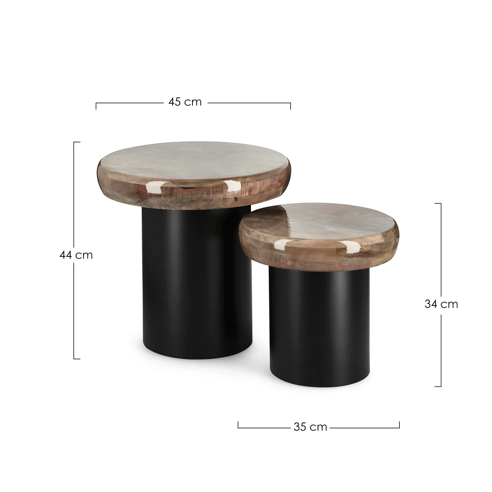 2er Set Couchtisch Talin rund - Image 4
