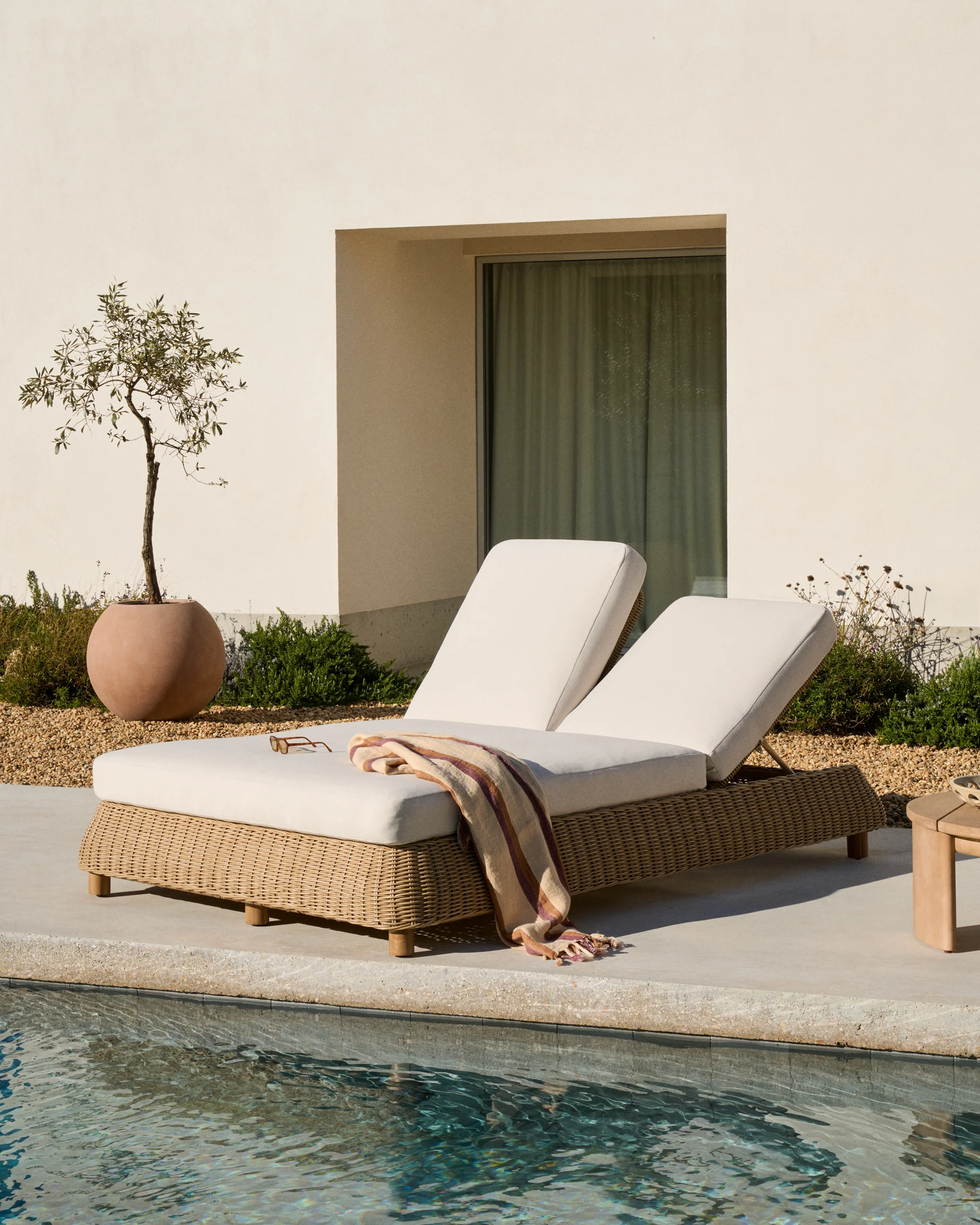 2er-Sonnenliege Meria aus synthetischem Rattan - Image 5
