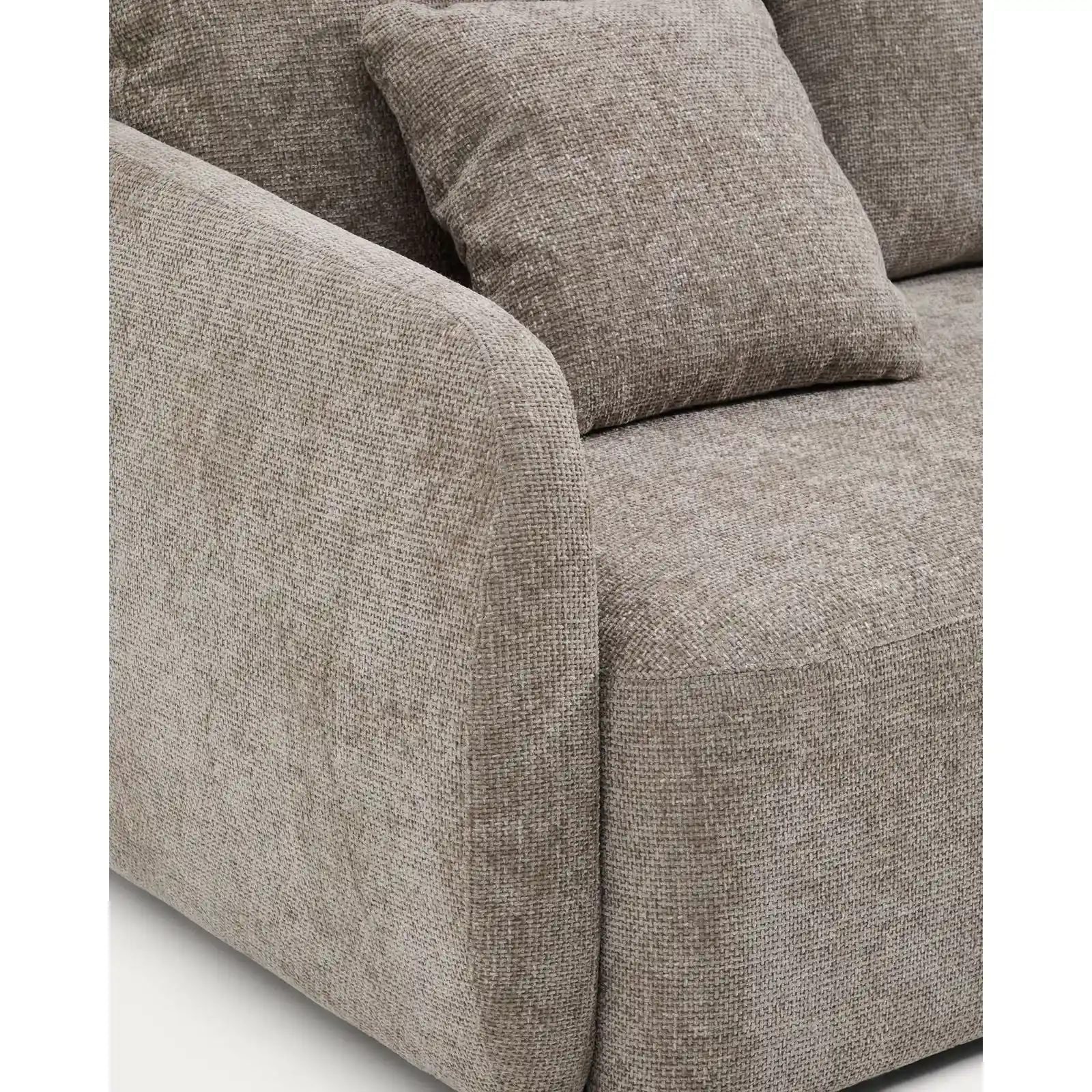 3-Sitzer-Bettsofa Laira in taupefarbener Chenille und Chaiselongue rechts, 246 cm, FSC Mix Credit - Image 3