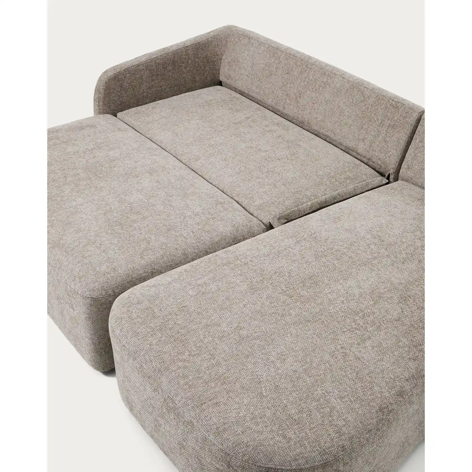 3-Sitzer-Bettsofa Laira in taupefarbener Chenille und Chaiselongue rechts, 246 cm, FSC Mix Credit - Image 5
