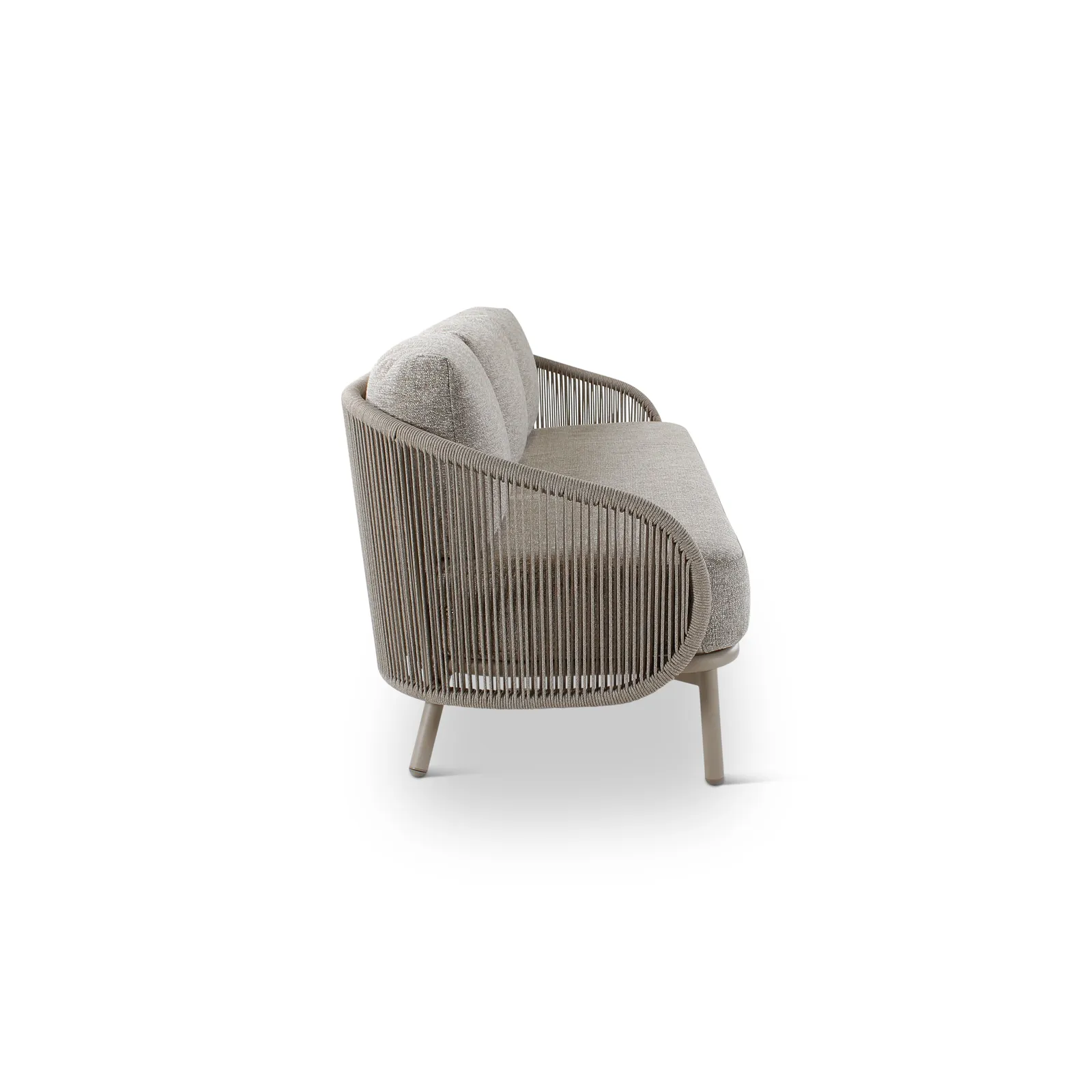 3-Sitzer Gartensofa Ariba aus Aluminium mit steinfarbenen Kissen, 220x79x75 cm - Image 3