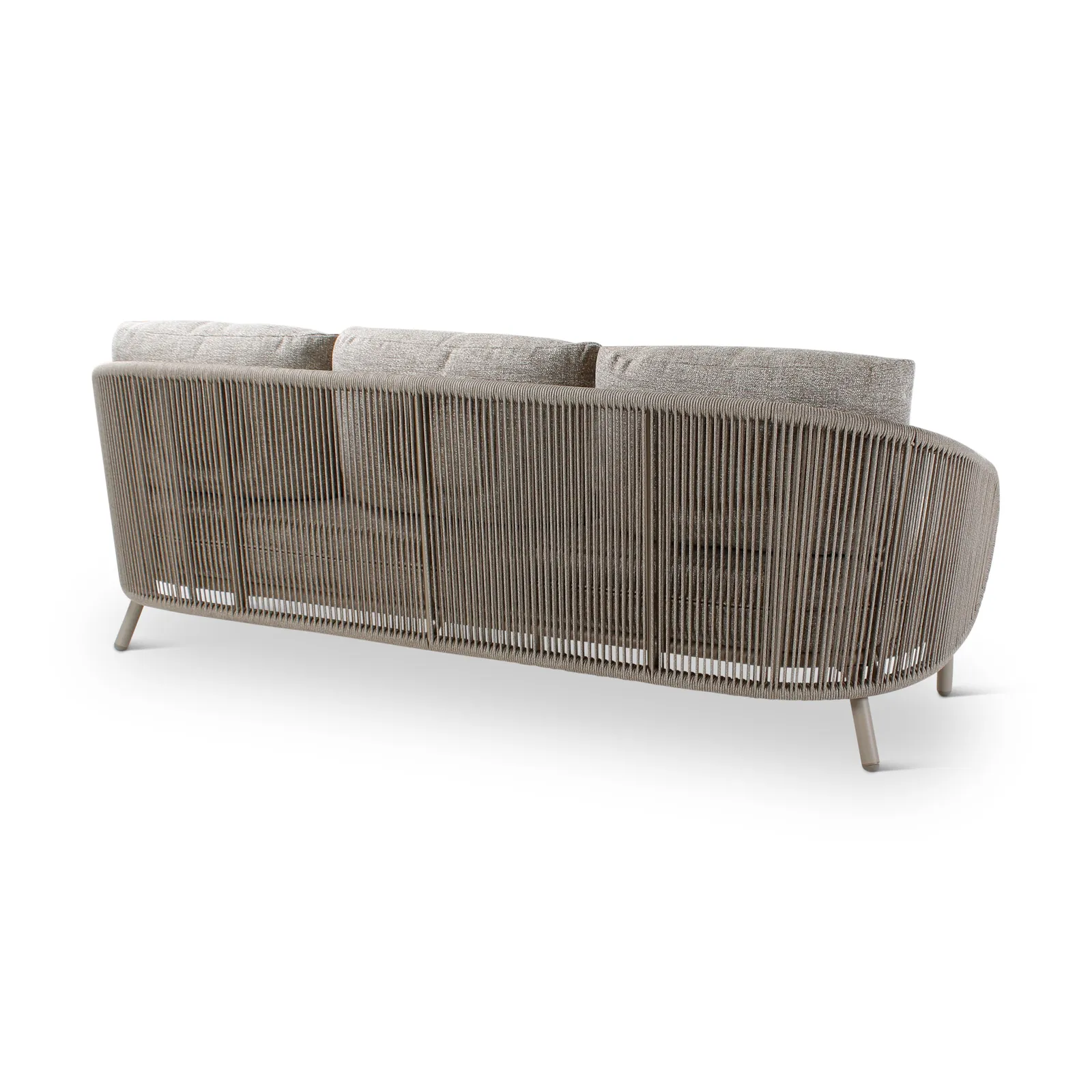 3-Sitzer Gartensofa Ariba aus Aluminium mit steinfarbenen Kissen, 220x79x75 cm - Image 4