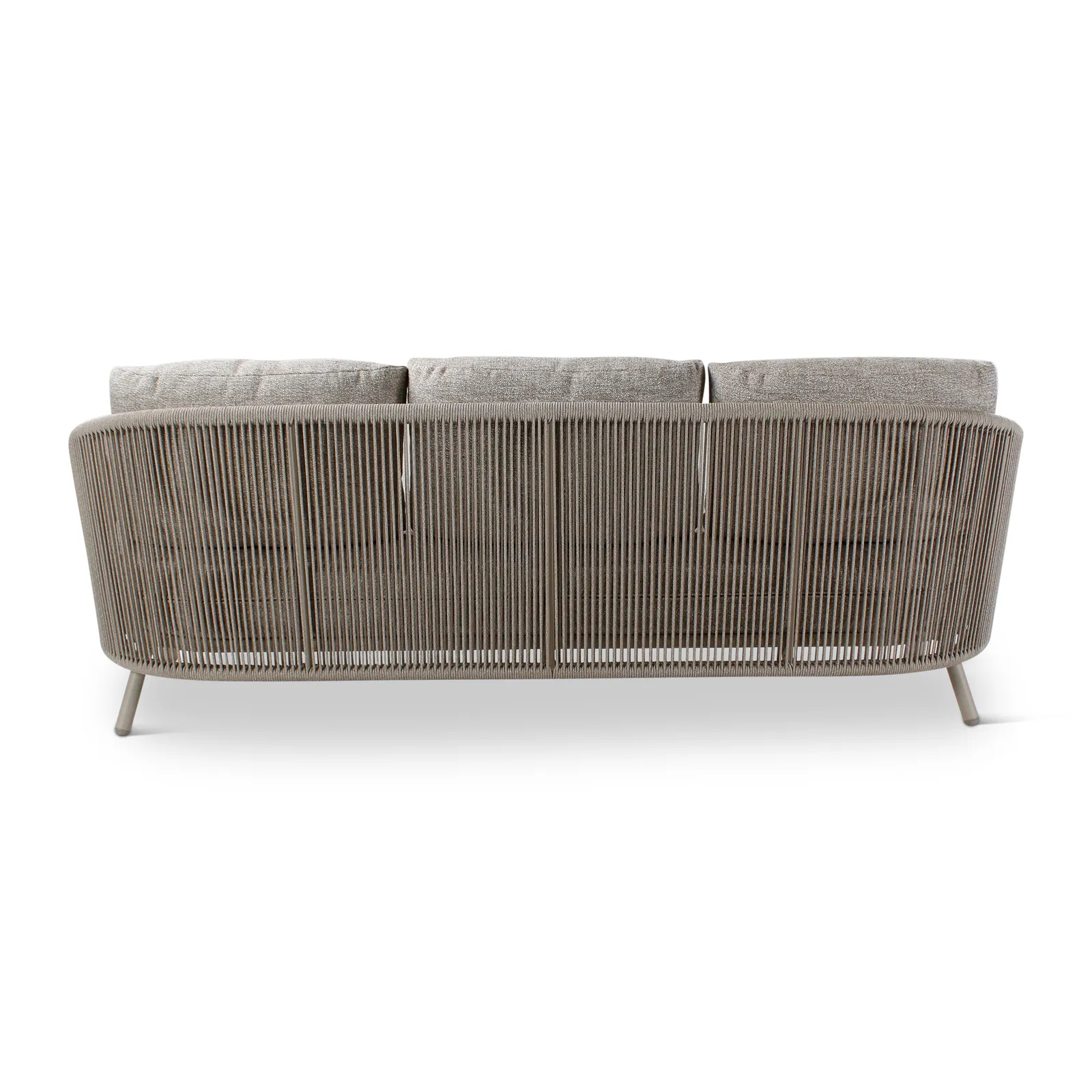 3-Sitzer Gartensofa Ariba aus Aluminium mit steinfarbenen Kissen, 220x79x75 cm - Image 5