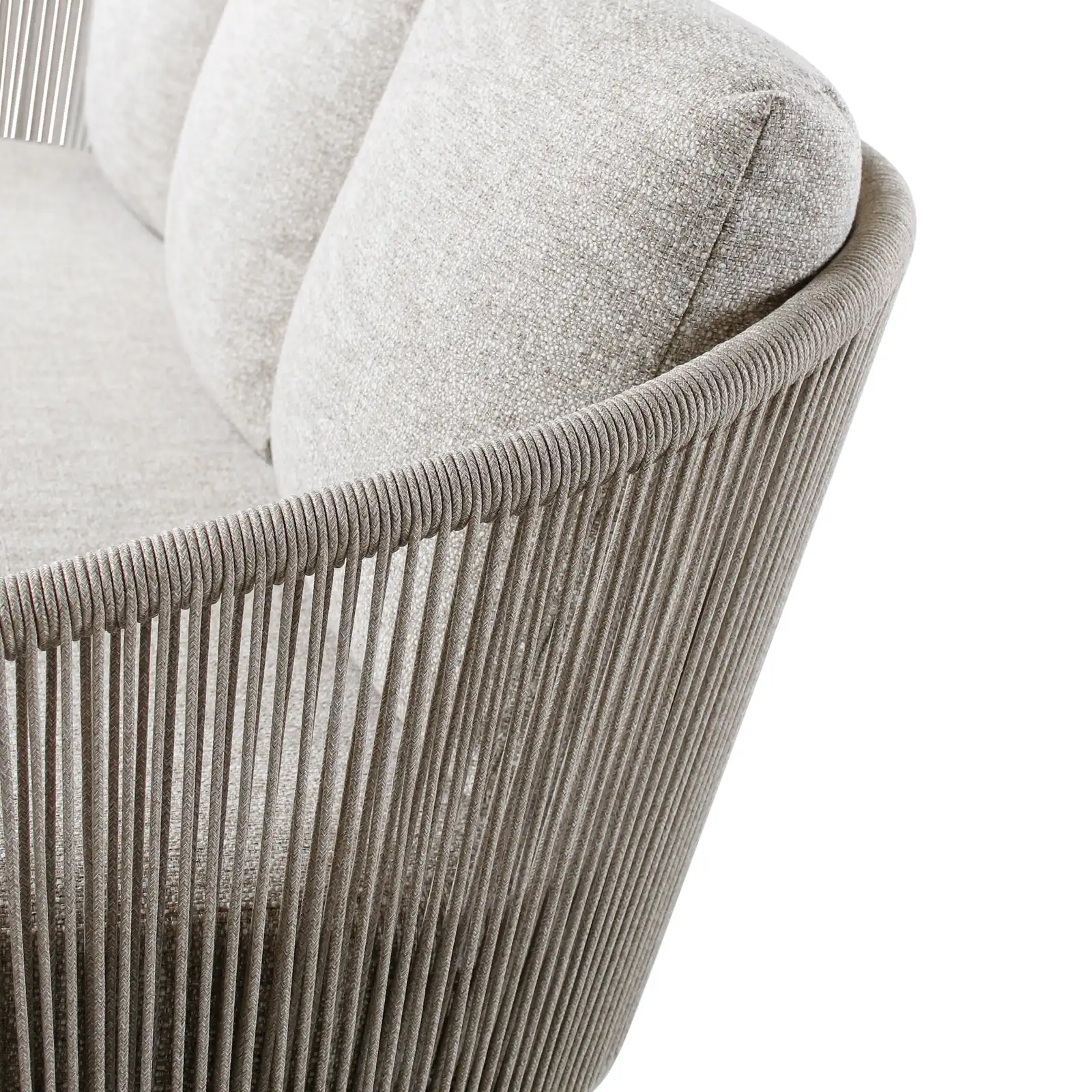 3-Sitzer Gartensofa Mikos aus Aluminium mit graufarbenen Kissen, 203x81x78 cm - Image 9