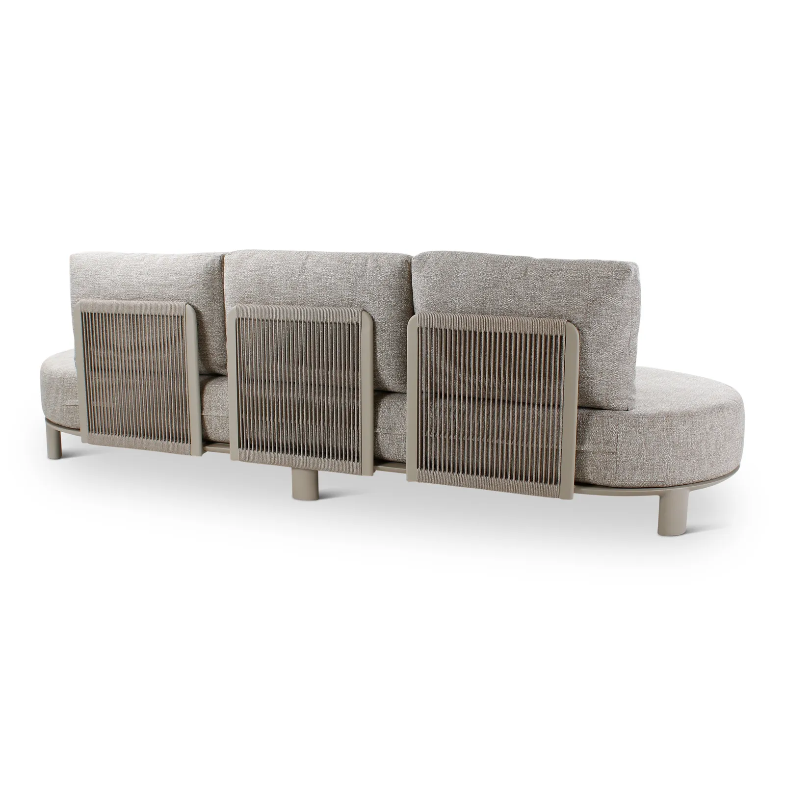 3-Sitzer Gartensofa Nimbo aus Aluminium mit graufarbenen Kissen, 275x93x68 cm - Image 4