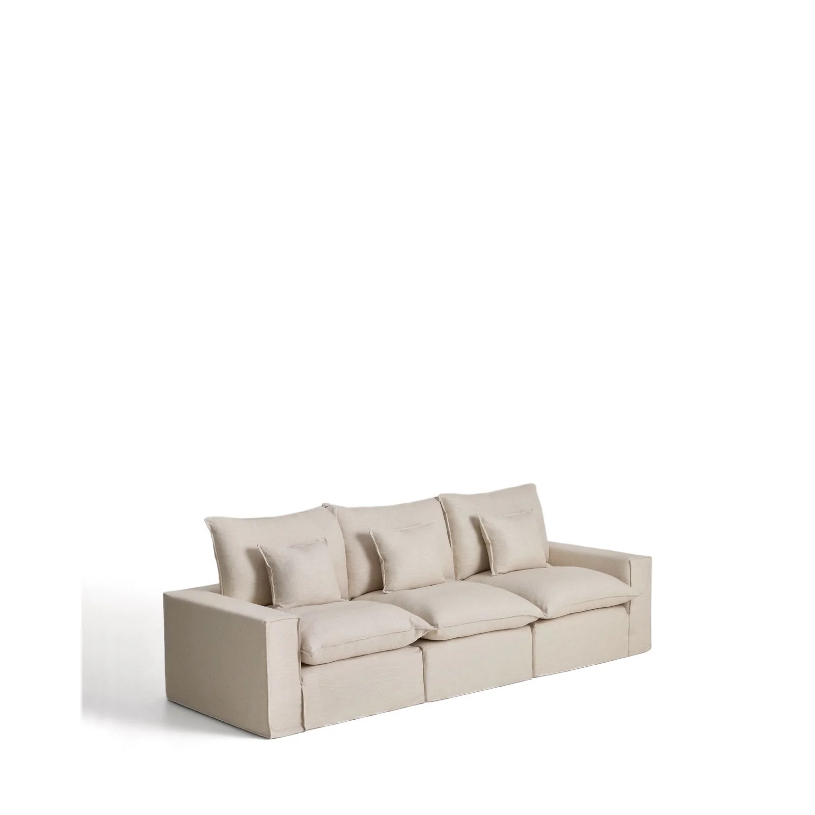 3-Sitzer-Modularsofa Anarela mit abnehmbarem Bezug aus Leinen und Viskose, 310 cm, FSC Mix Credit - Image 7