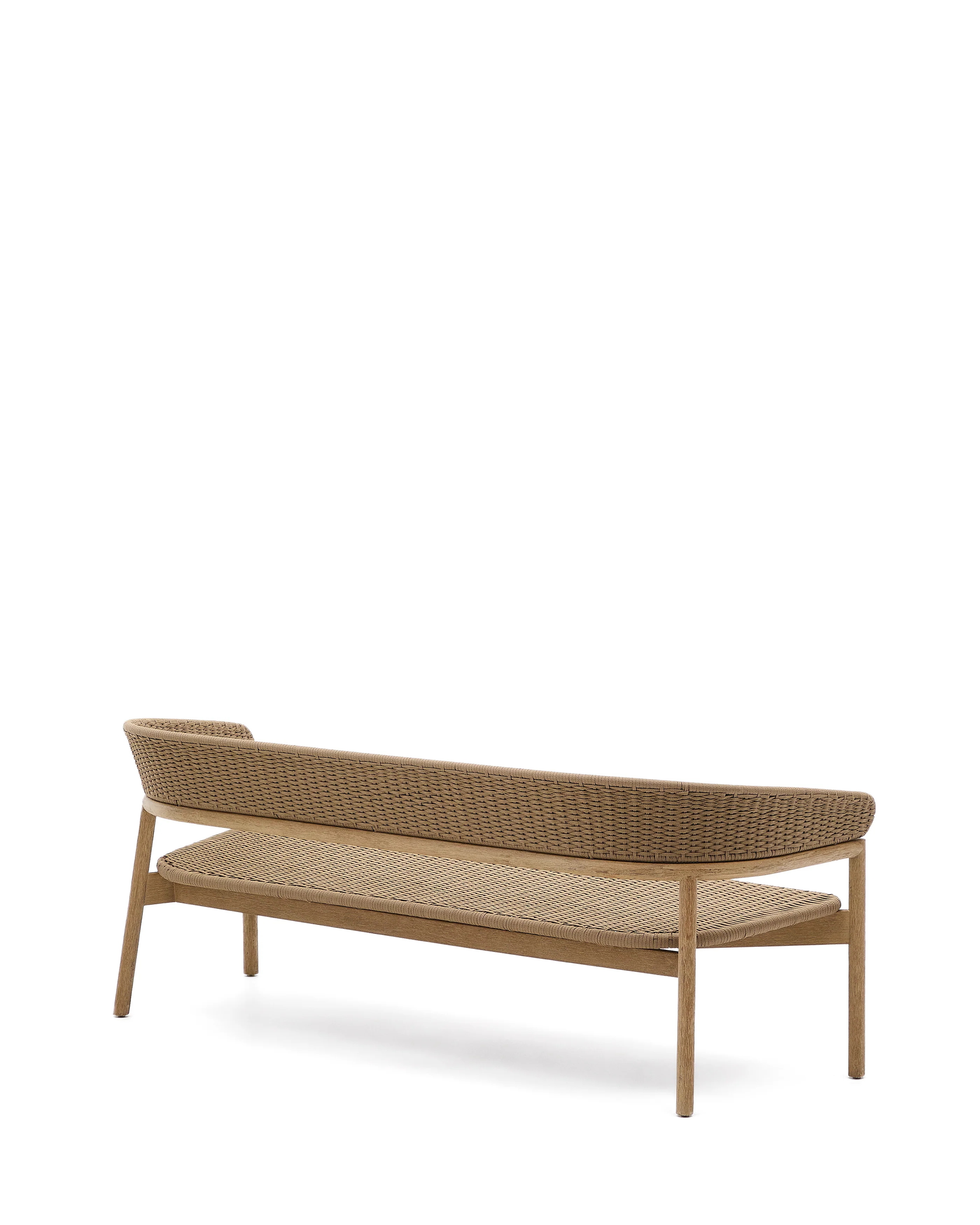 3-Sitzer-Sofa Arinella aus massivem Akazienholz mit Finish in natürlichem Farbton und beigem Seil FSC 100% 167 cm - Image 7