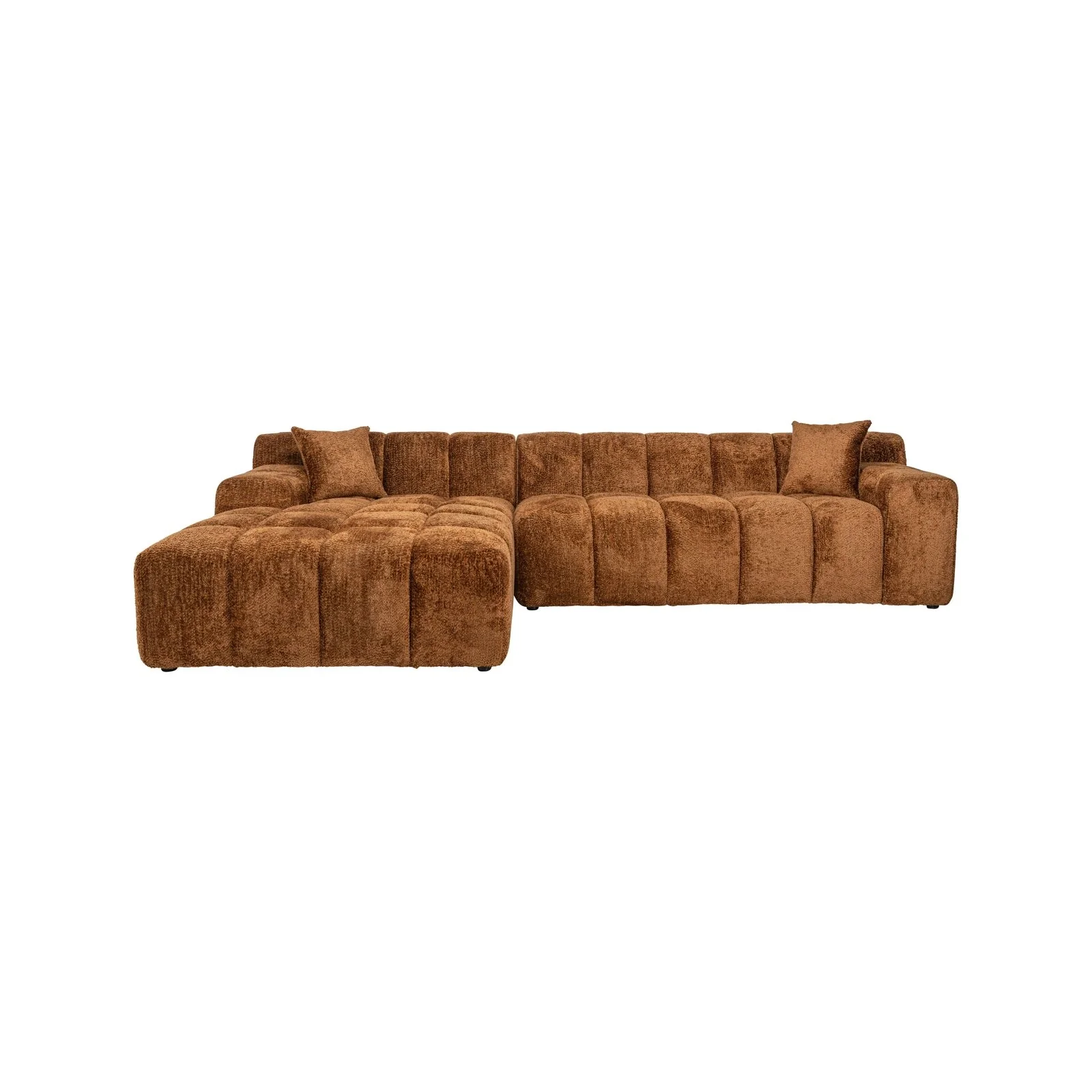 3-Sitzer Sofa Cube lovely cinnamon mit lounge links, 325x195x76 cm