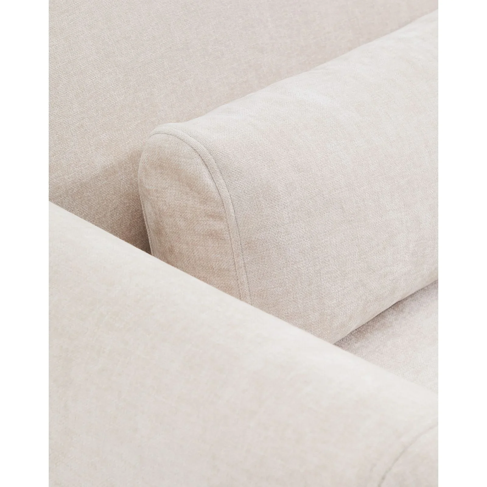 3-Sitzer-Sofa Lares mit elektrisch ausfahrbaren Sitzen und verstellbarer Kopfstütze in beiger Chenille, 255 cm - Image 10
