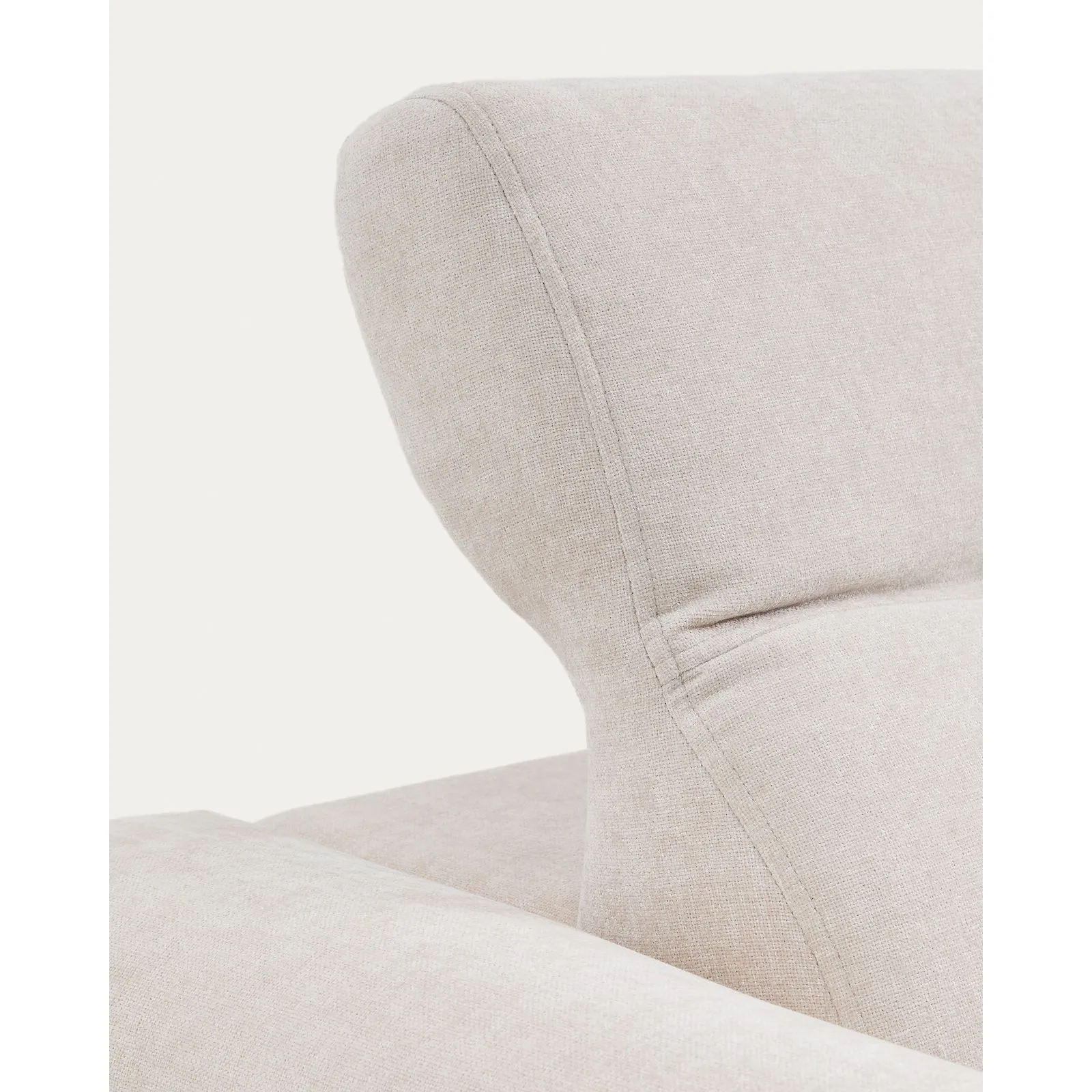3-Sitzer-Sofa Lares mit elektrisch ausfahrbaren Sitzen und verstellbarer Kopfstütze in beiger Chenille, 255 cm - Image 11
