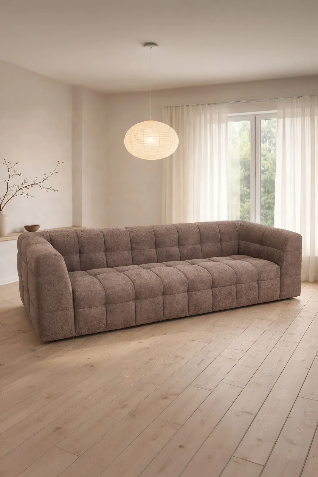 3-Sitzer Sofa Malou in braun, 238x98x70 cm - Image 2
