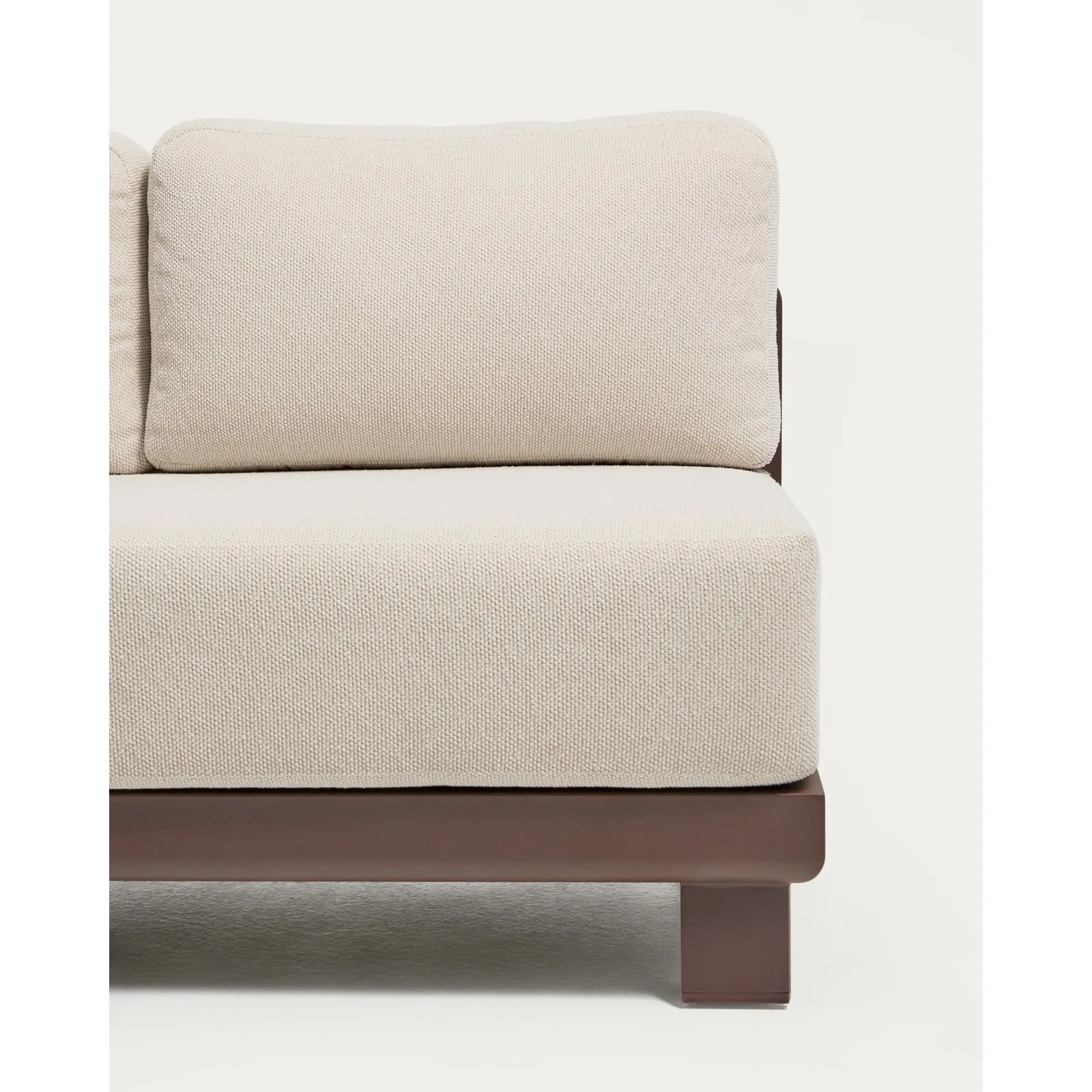 3-Sitzer-Sofa Nerano aus Aluminium in Braun, 208 cm - Image 4
