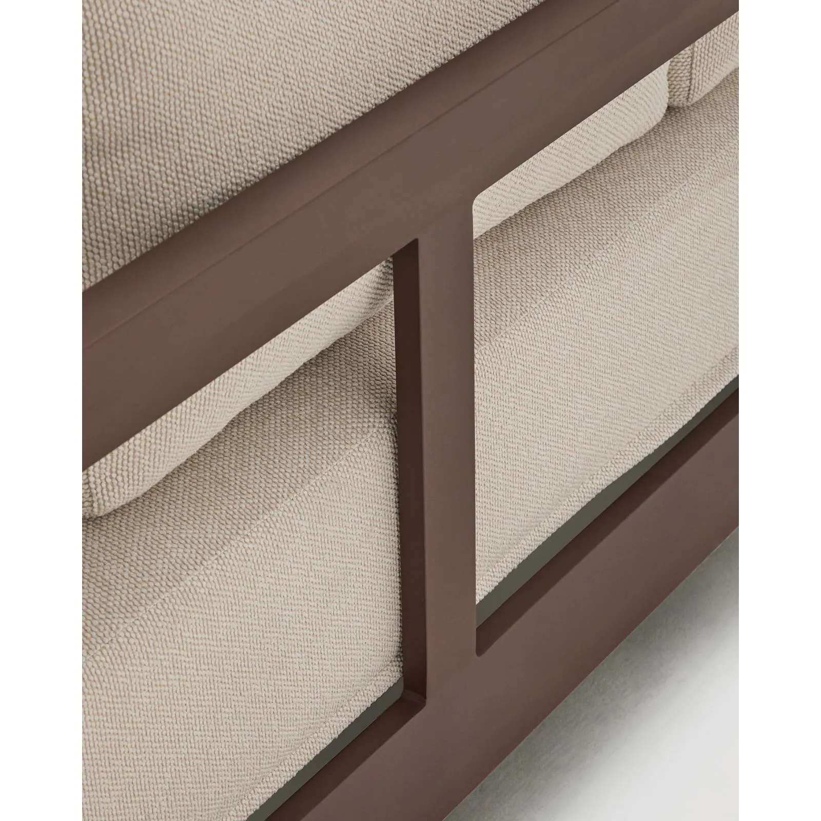 3-Sitzer-Sofa Nerano aus Aluminium in Braun, 208 cm - Image 8