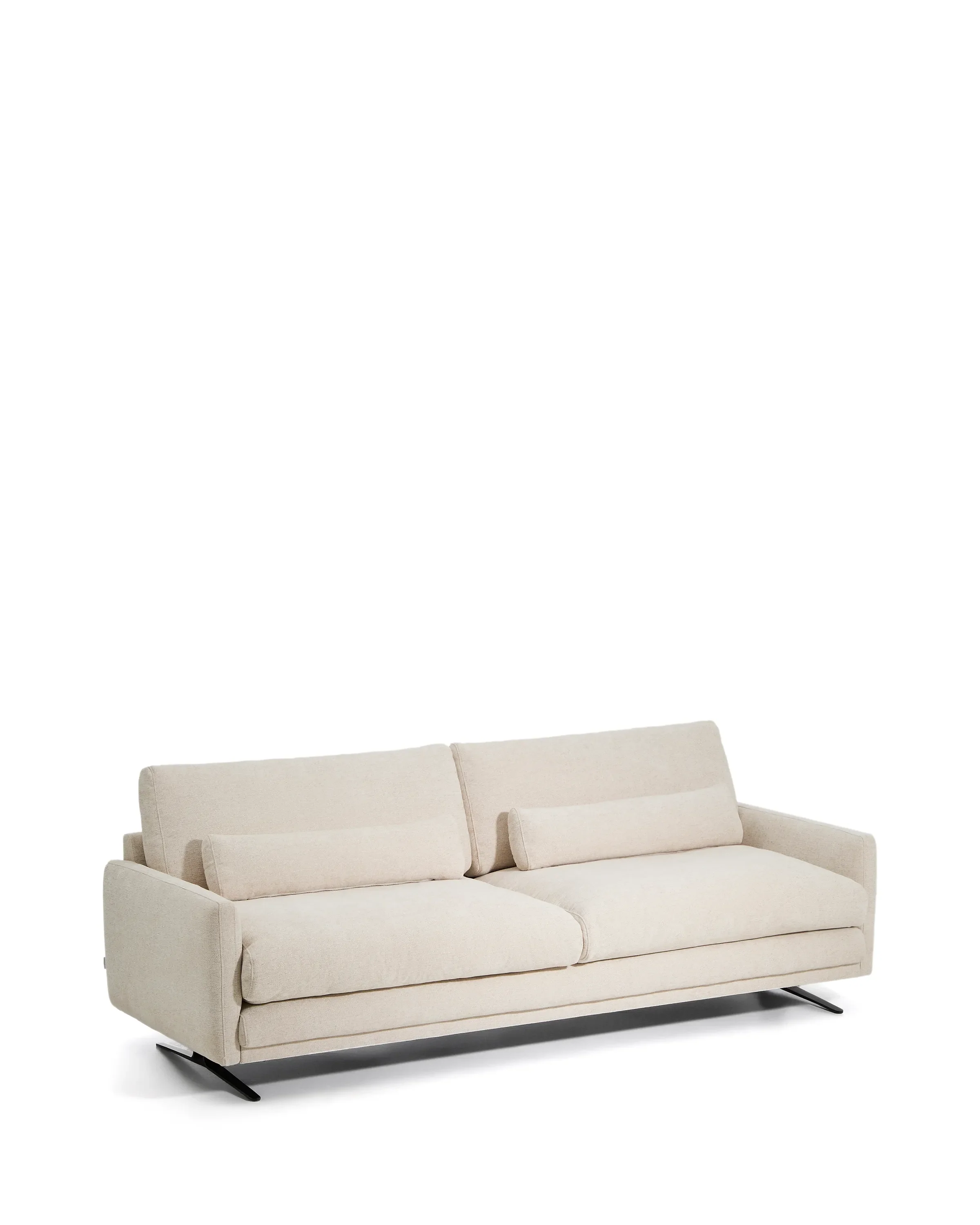 3-Sitzer-Sofa Veliro aus beiger Chenille mit schwarzen Stahlbeinen, 240 cm, FSC Mix Credit - Image 5