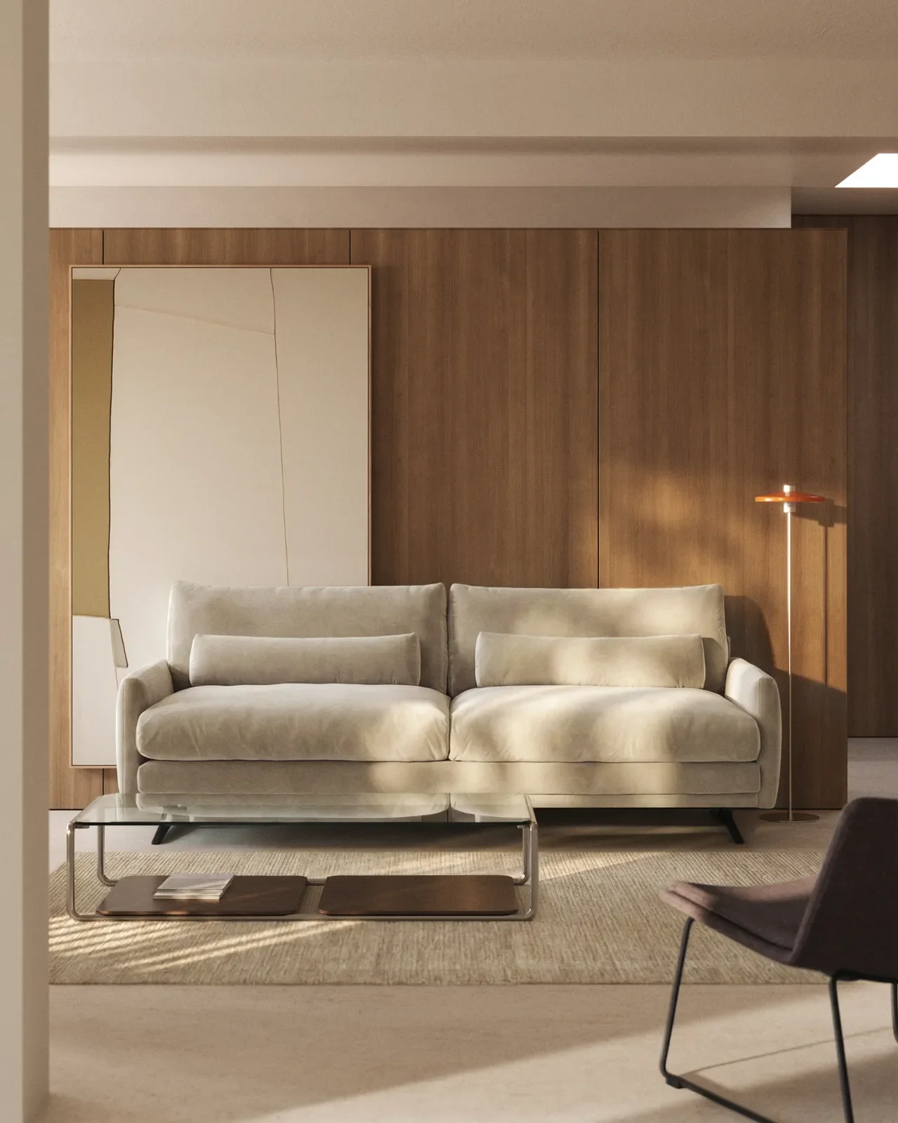 3-Sitzer-Sofa Veliro aus Samt mit Stahlbeinen in schwarzer Ausführung, 240 cm FSC Mix Credit - Image 13