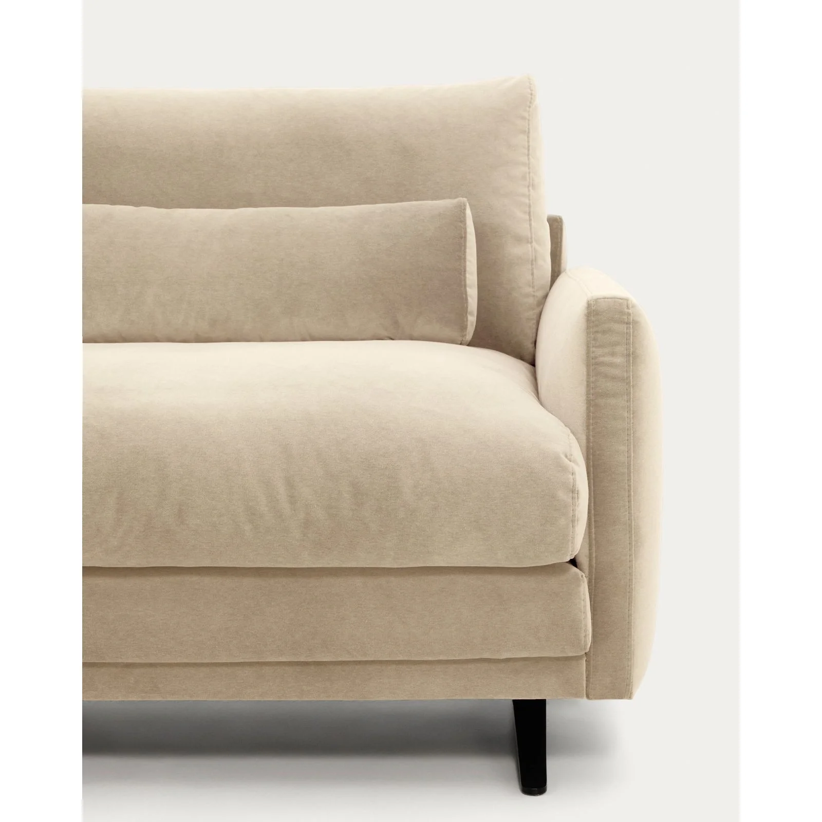 3-Sitzer-Sofa Veliro aus Samt mit Stahlbeinen in schwarzer Ausführung, 240 cm FSC Mix Credit - Image 18