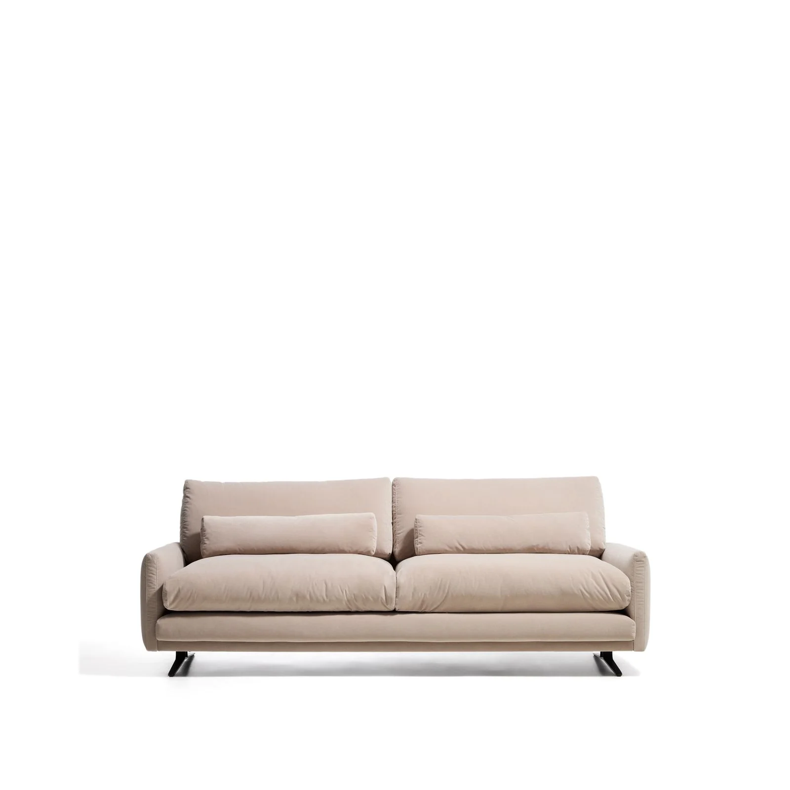 3-Sitzer-Sofa Veliro, schwer entflammbar, mit Samt und Stahlbeinen mit schwarzem Finish, 240 cm, FSC Mix Credit - Image 11