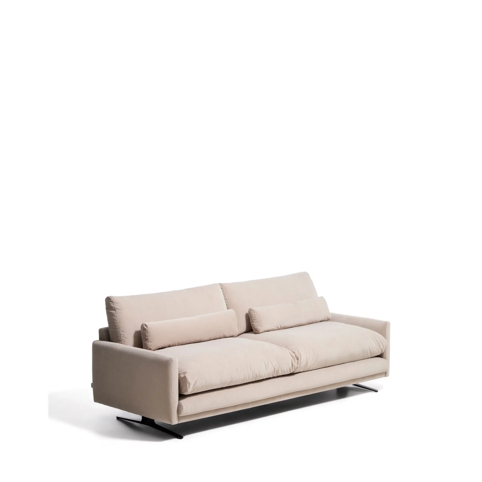 3-Sitzer-Sofa Veliro, schwer entflammbar, mit Samt und Stahlbeinen mit schwarzem Finish, 240 cm, FSC Mix Credit - Image 15