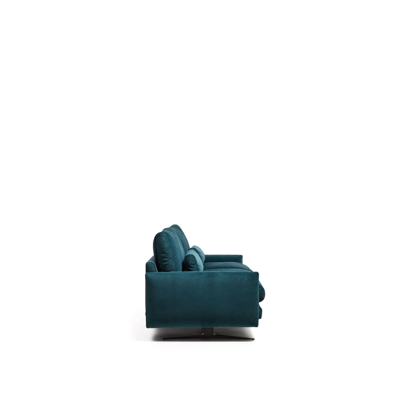 3-Sitzer-Sofa Veliro, schwer entflammbar, mit Samt und Stahlbeinen mit schwarzem Finish, 240 cm, FSC Mix Credit - Image 5