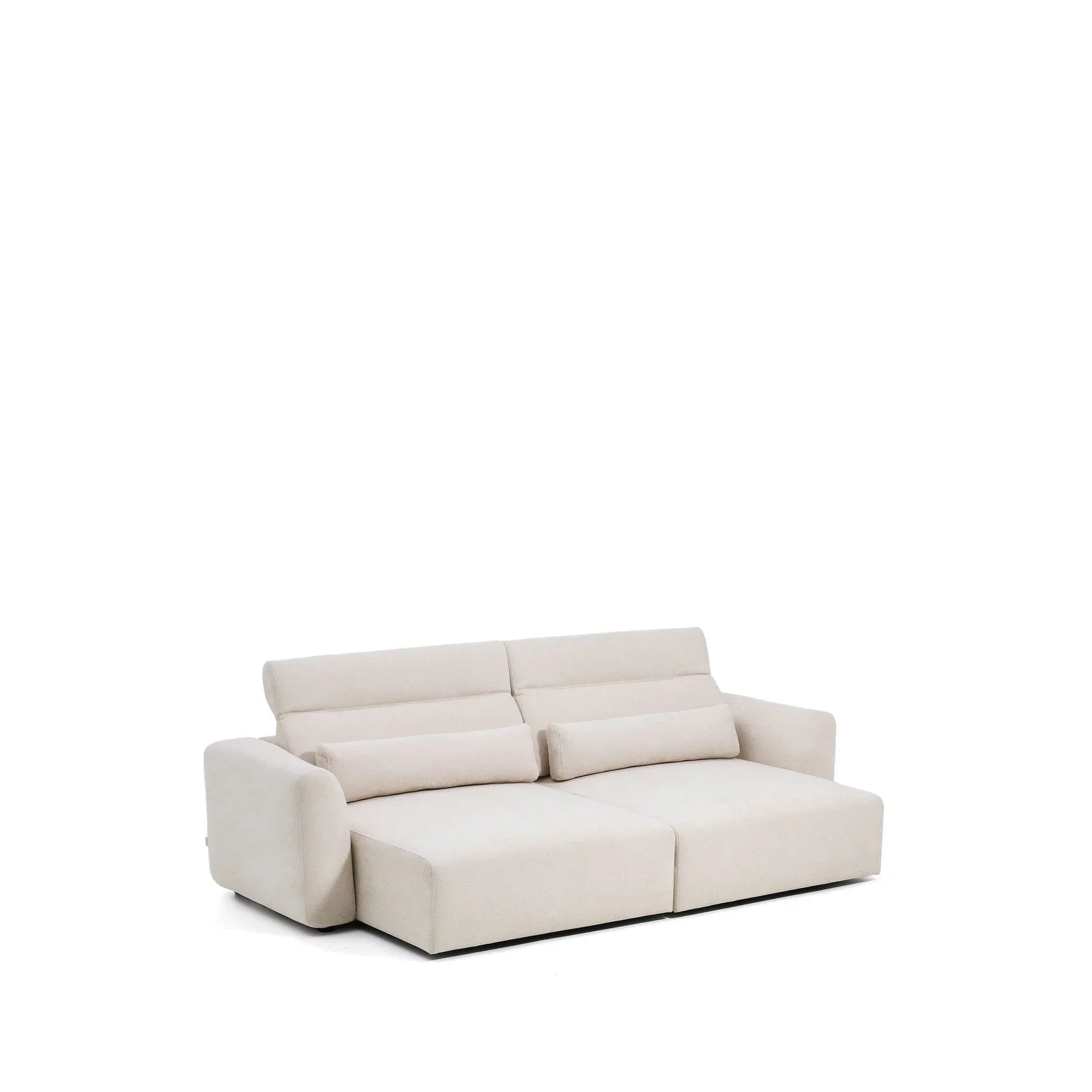 4-Sitzer-Sofa Lares mit elektrisch ausfahrbaren Sitzen und verstellbarer Kopfstütze in beiger Chenille, 290 cm - Image 7