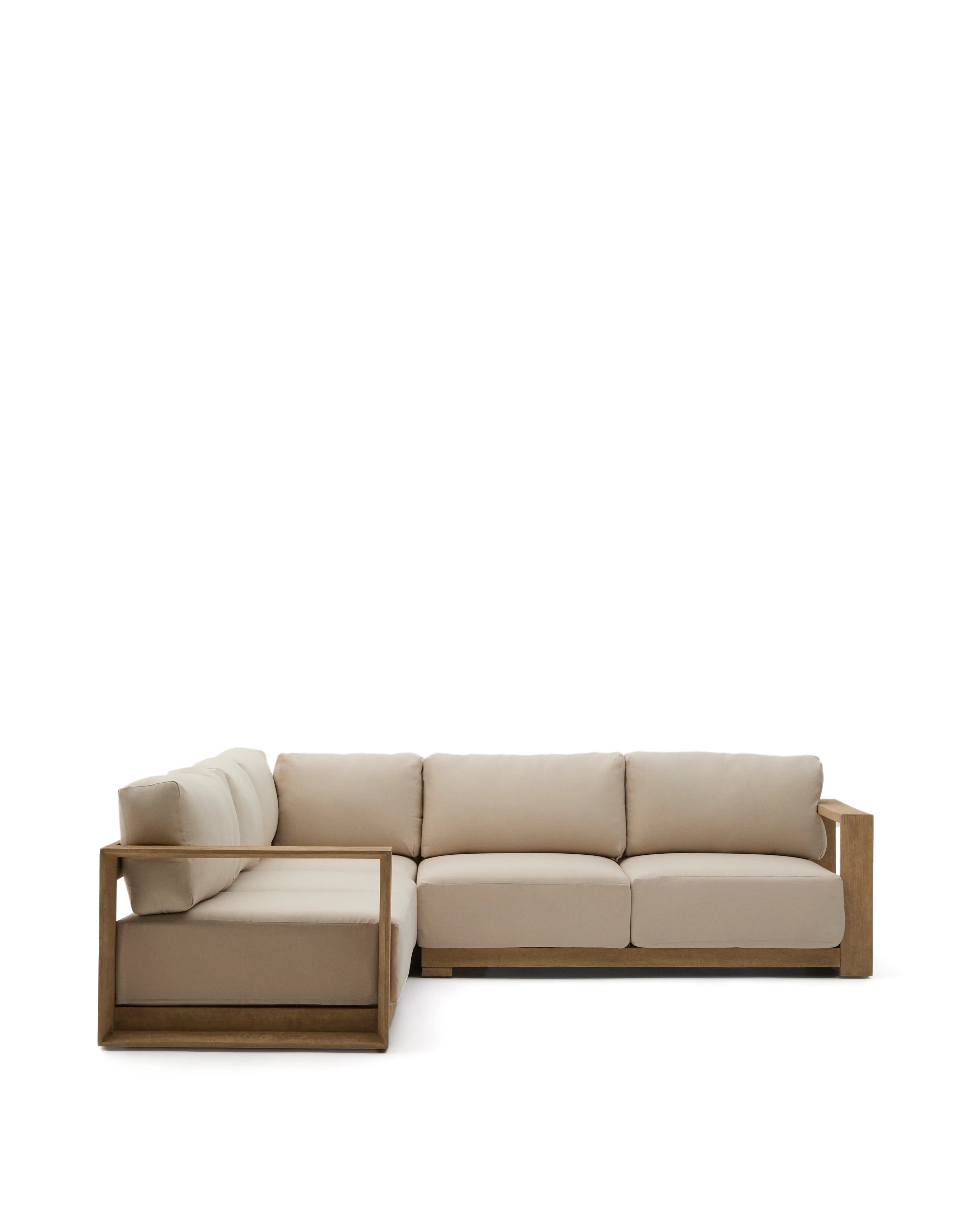 5-Sitzer-Ecksofa Ambra aus massivem Akazienholz mit hellem Finish 248 cm - Image 10
