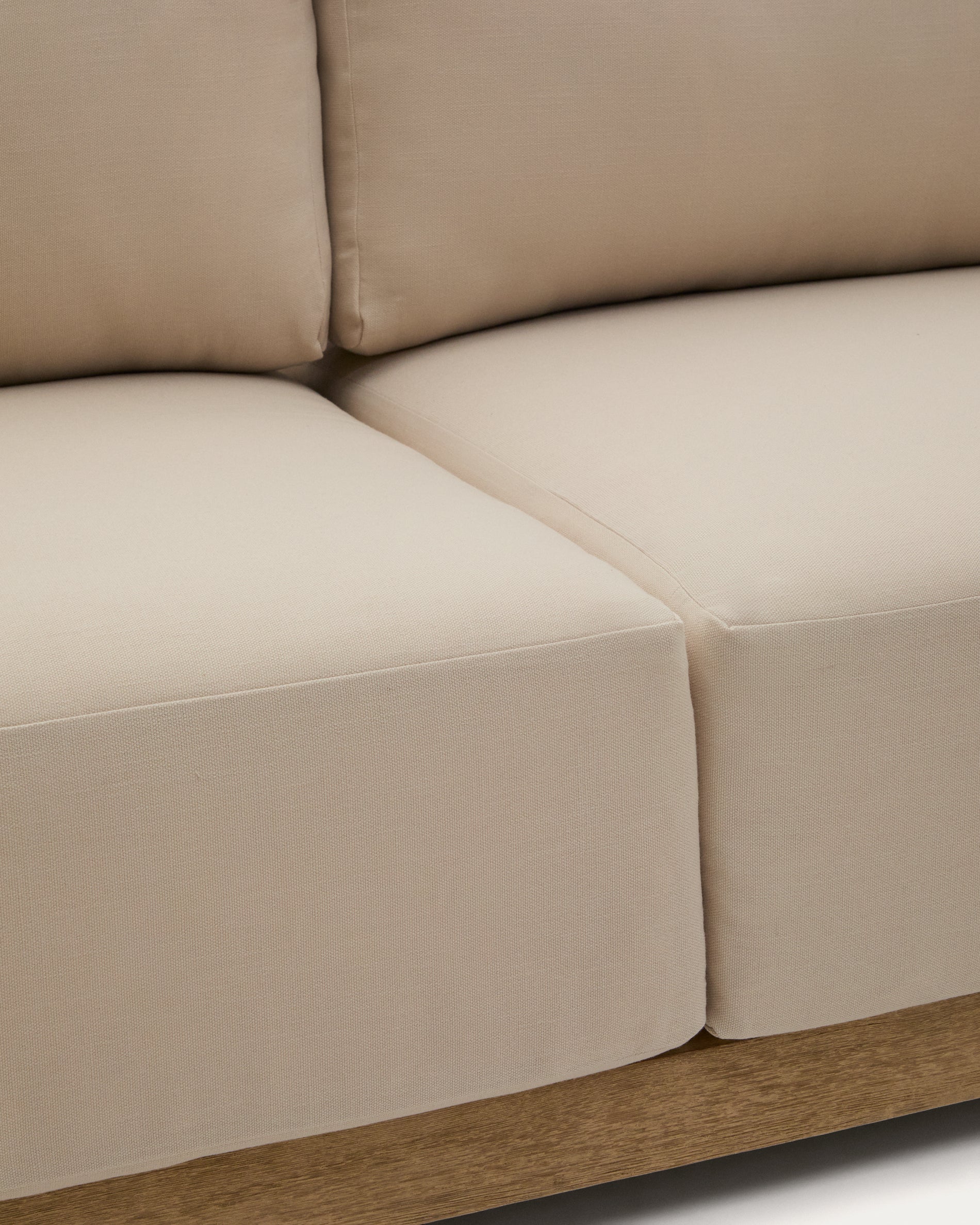 5-Sitzer-Ecksofa Ambra aus massivem Akazienholz mit hellem Finish 248 cm - Image 8