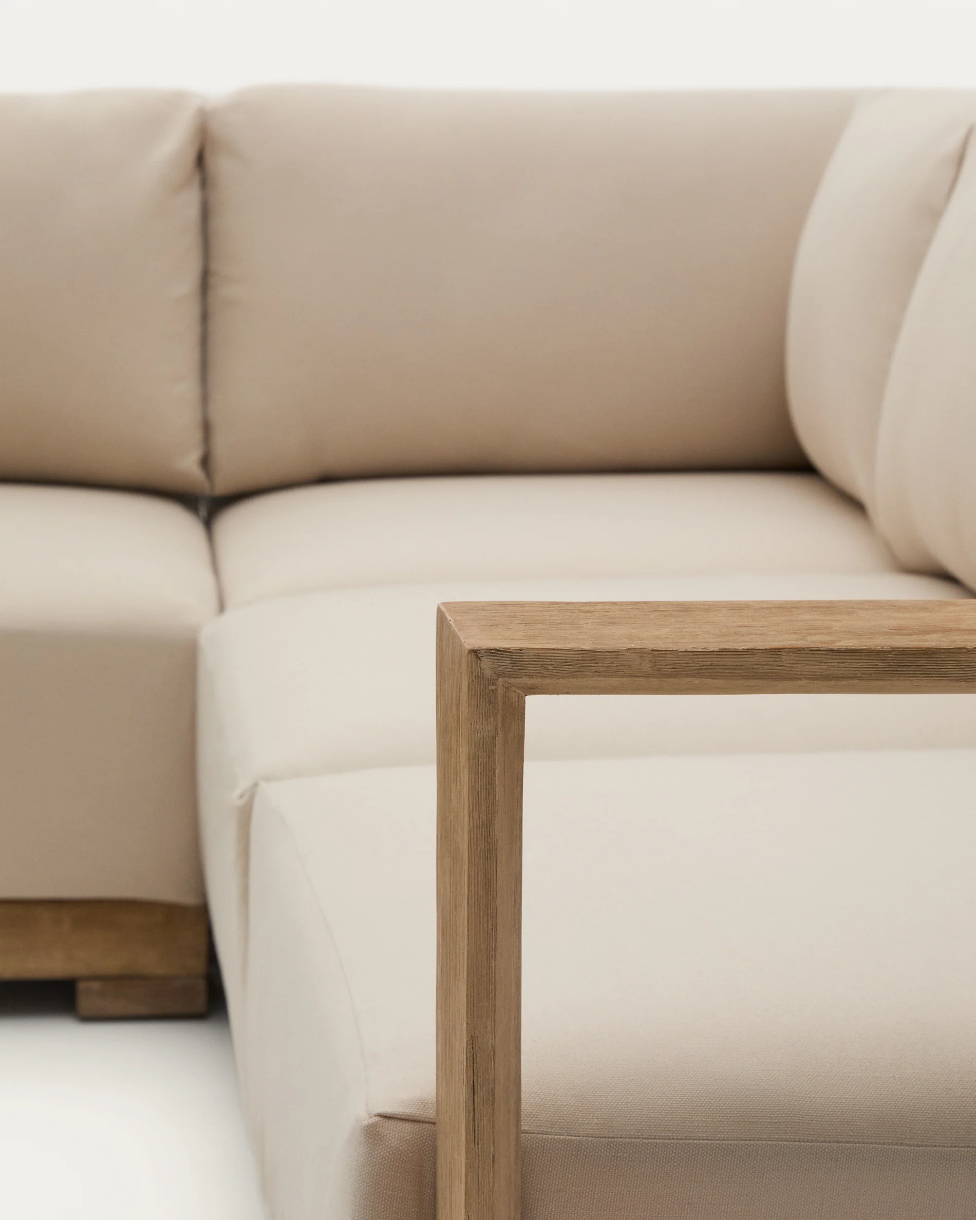 5-Sitzer-Ecksofa Ambra aus massivem Akazienholz mit hellem Finish 248 cm - Image 9