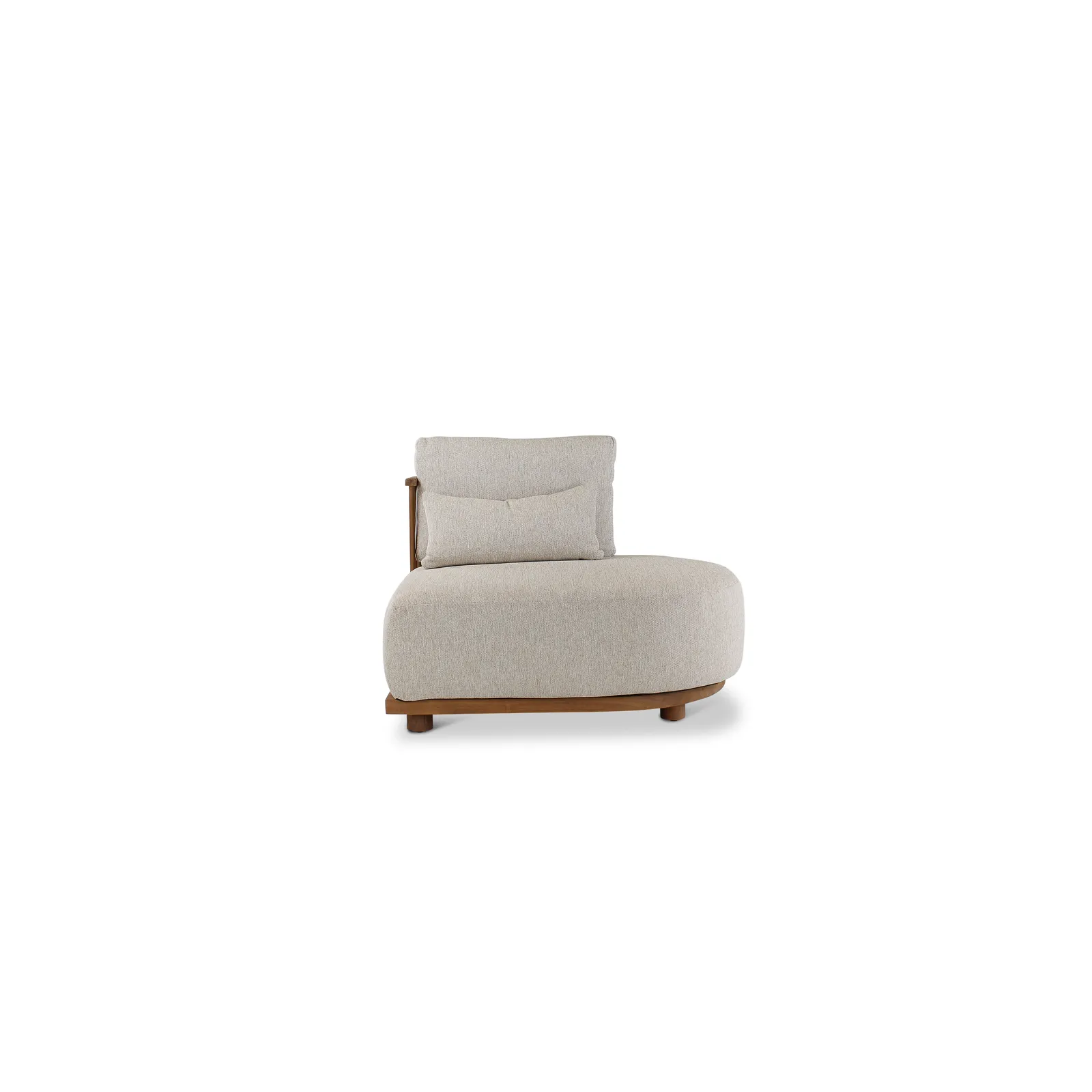 5-Sitzer-Gartensofa Pisang aus Teakholz mit cremefarbenen Kissen, 340x265x77 cm - Image 12