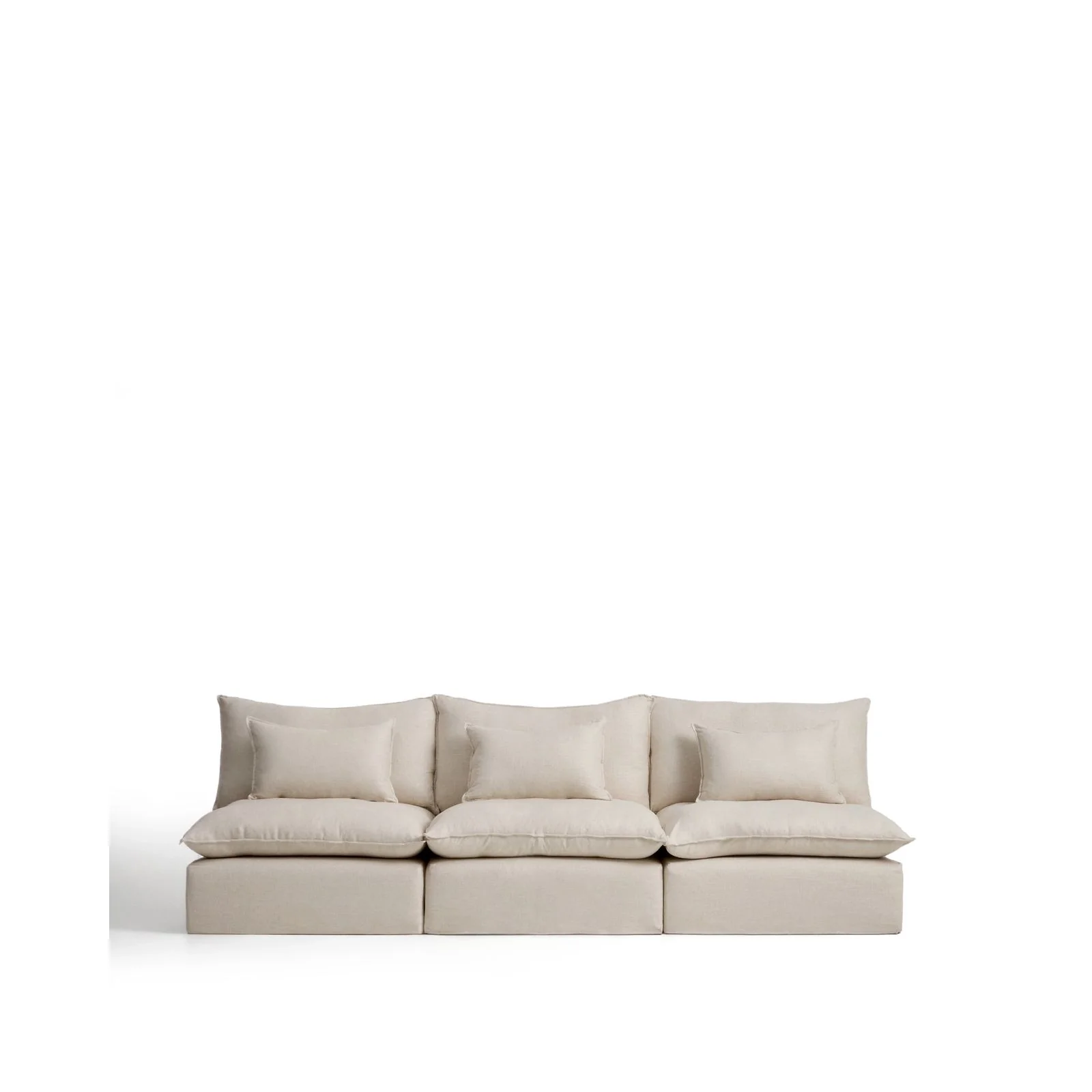 5-Sitzer-Modularsofa Anarela mit abnehmbarem Bezug aus Leinen und Viskose, 330 cm, FSC Mix Credit
